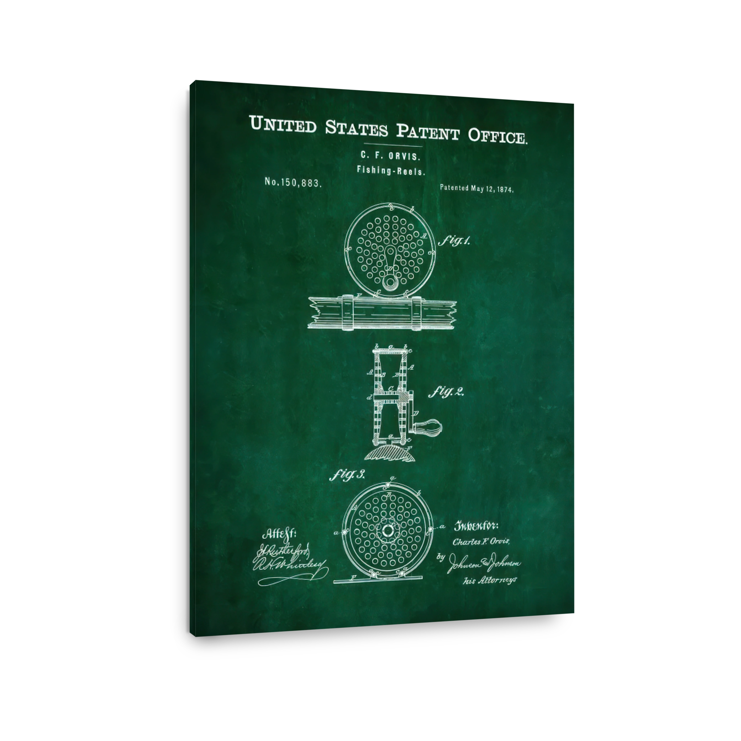 Orvis Fishing Reel Patent Blueprint