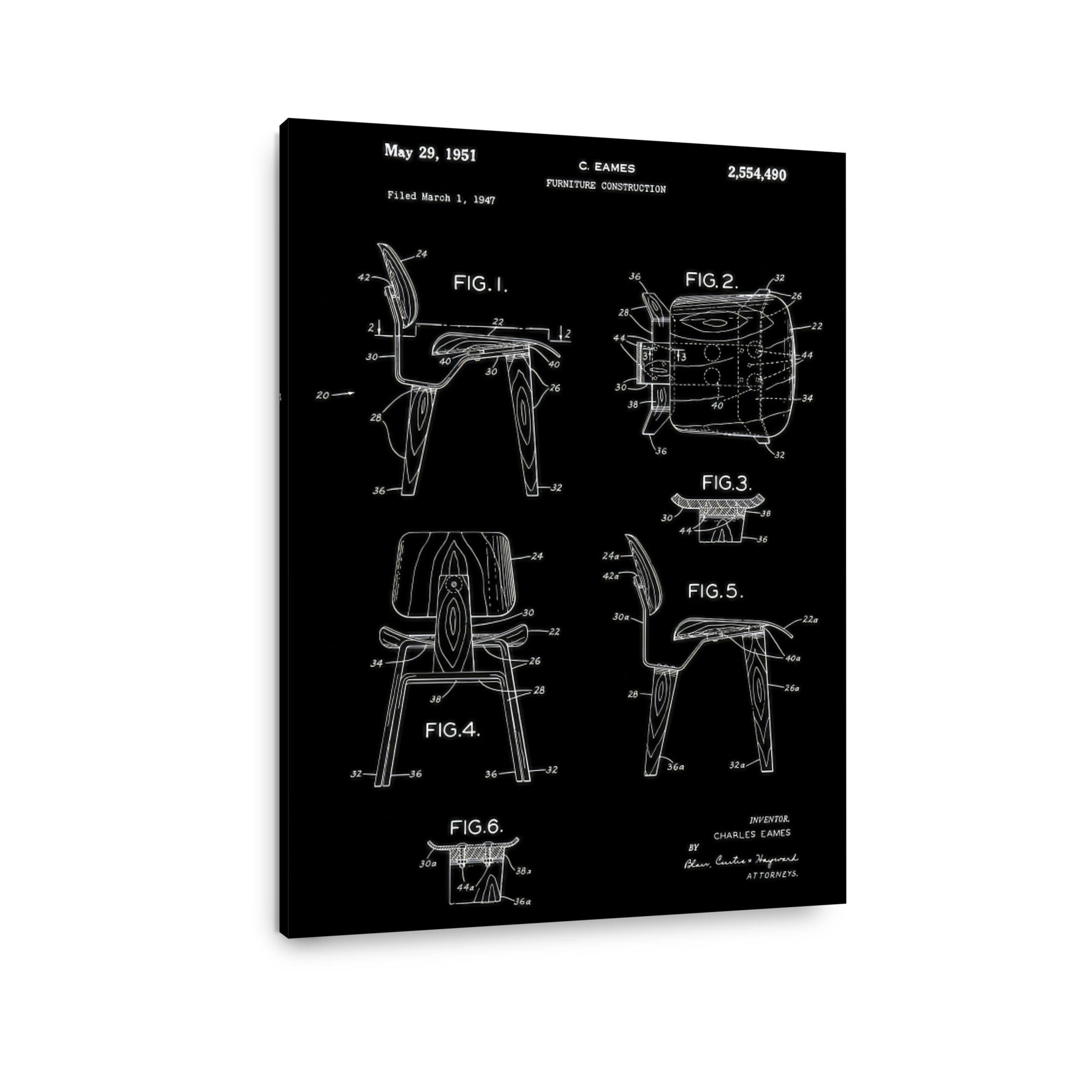 Charles Eames Furniture Blueprint