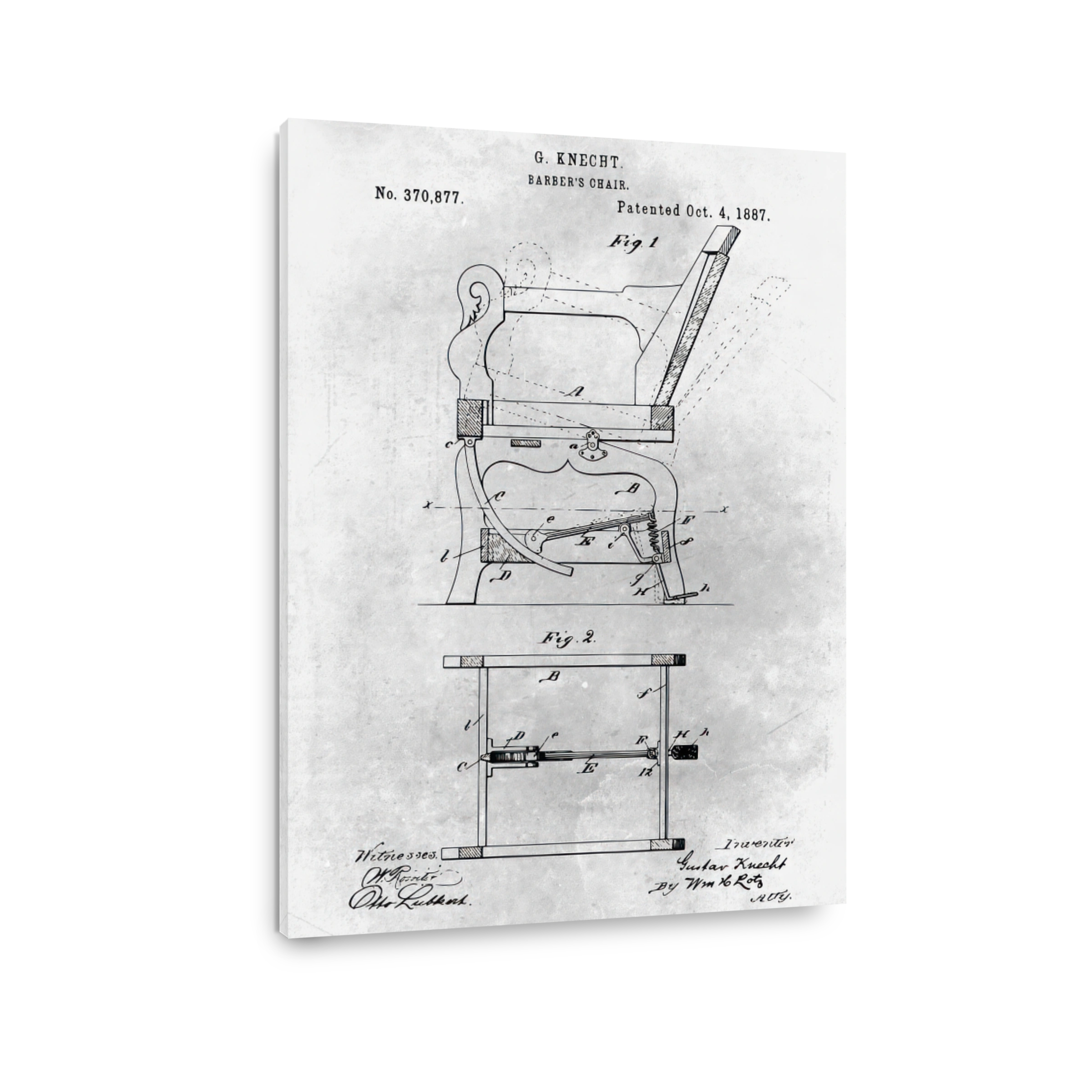 G. Knecht Barber's Chair Patent