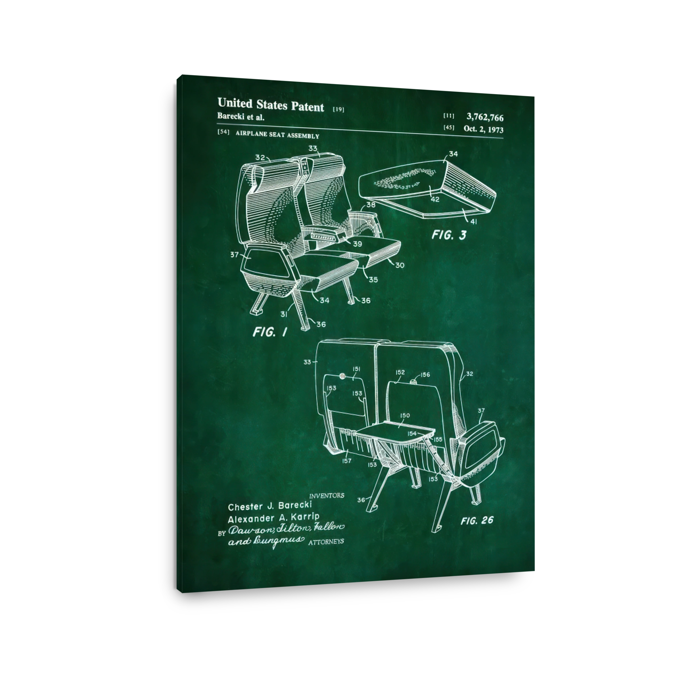 Airplane Seat Assembly Blueprint