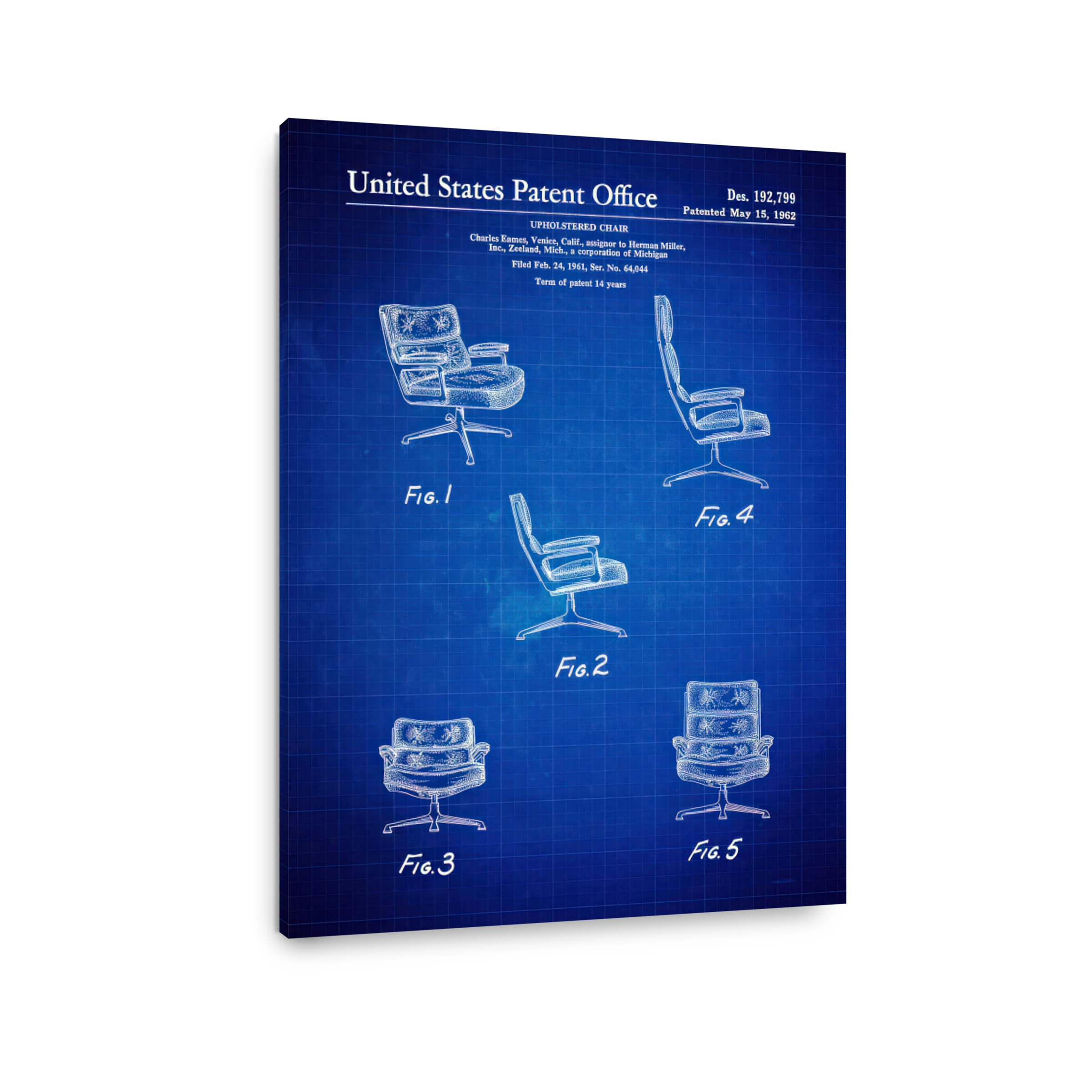 Upholstered Chair Patent Blueprint
