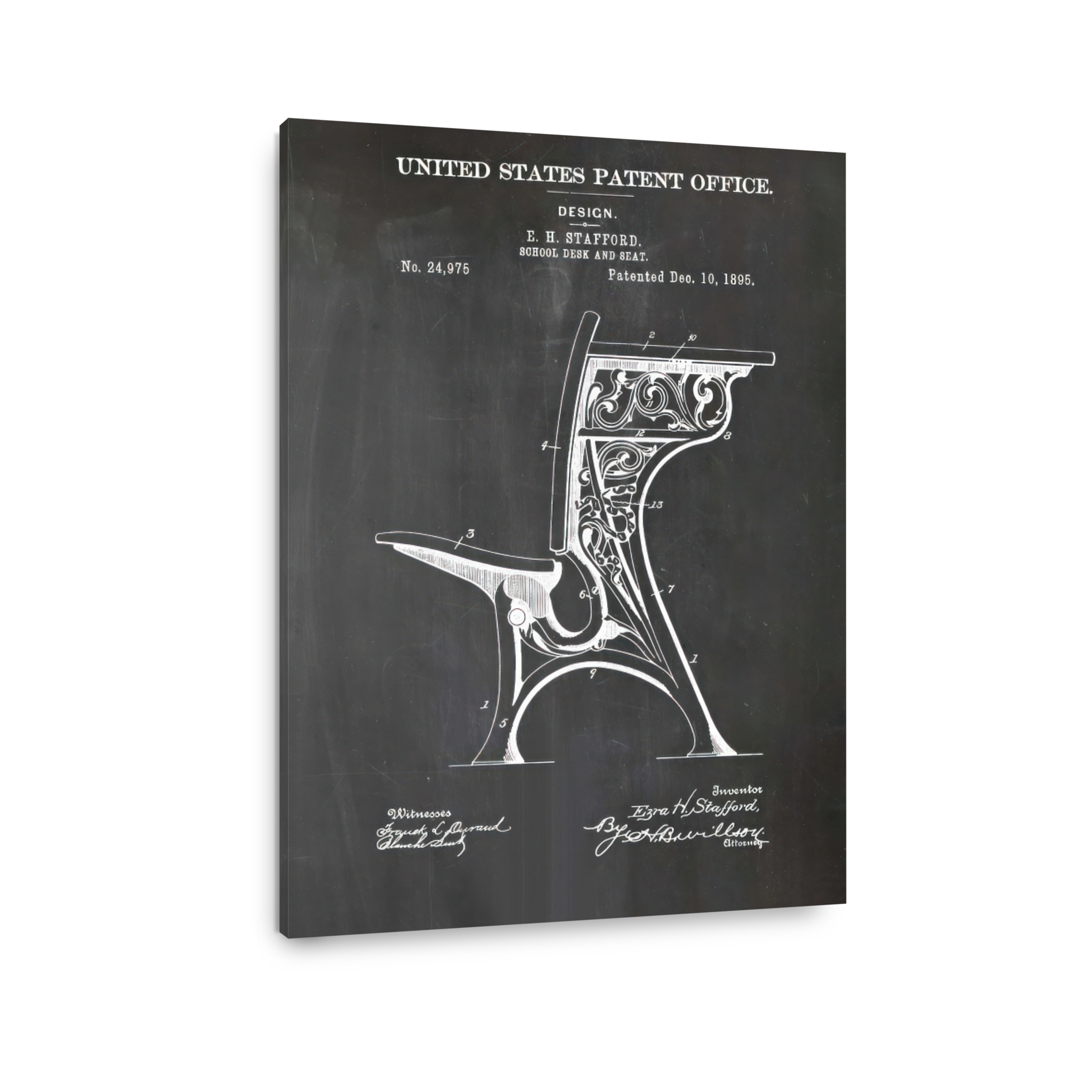 School Desk and Seat Patent Design