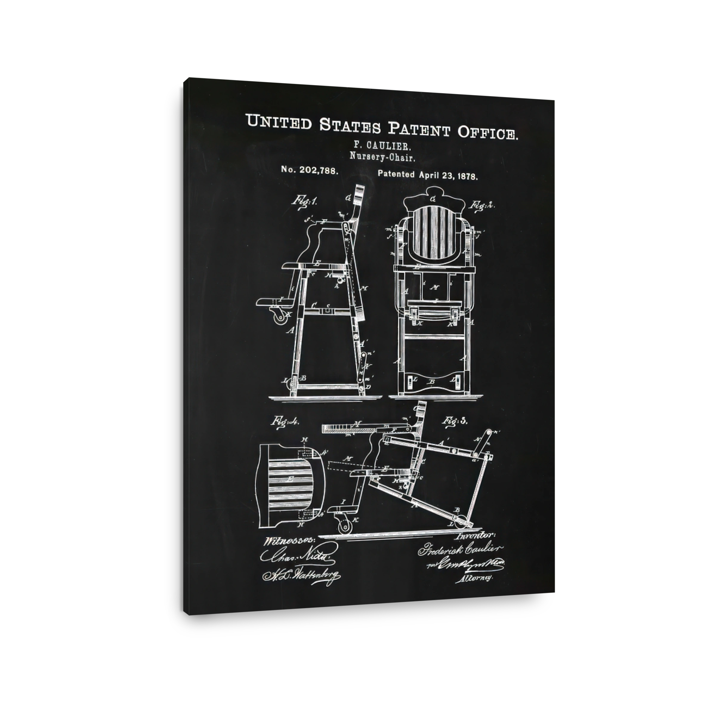 F. Caulier Nursery Chair Patent