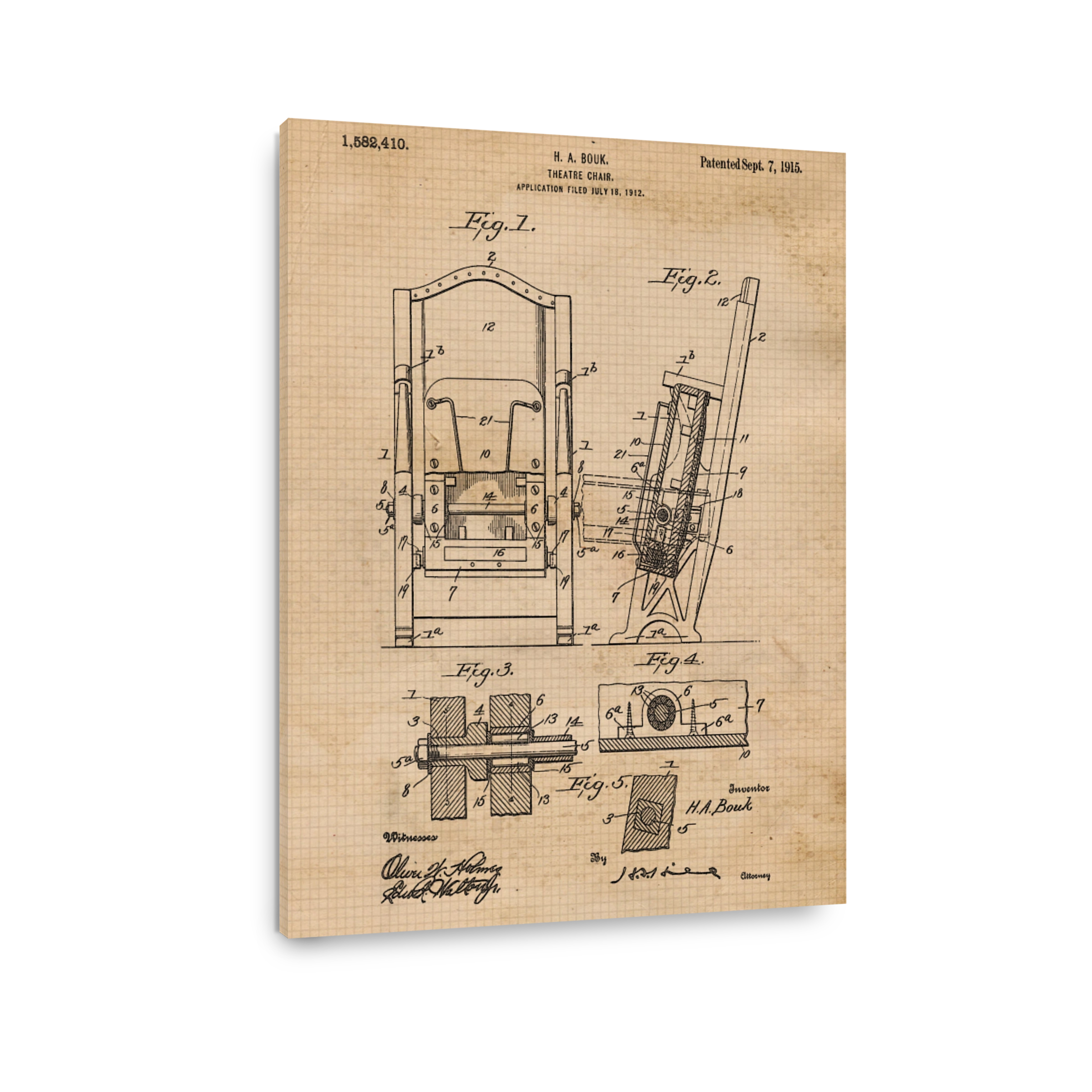 Vintage Theatre Chair Blueprint