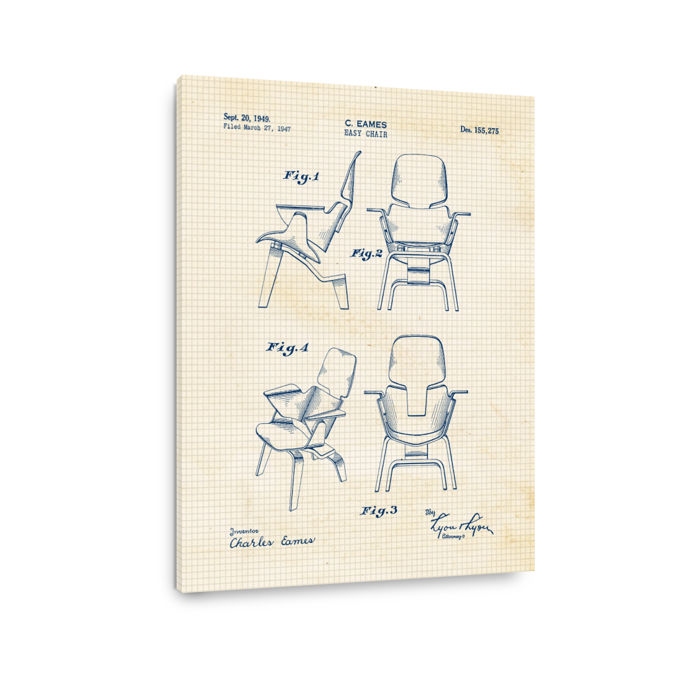 Eames Easy Chair Blueprint Design