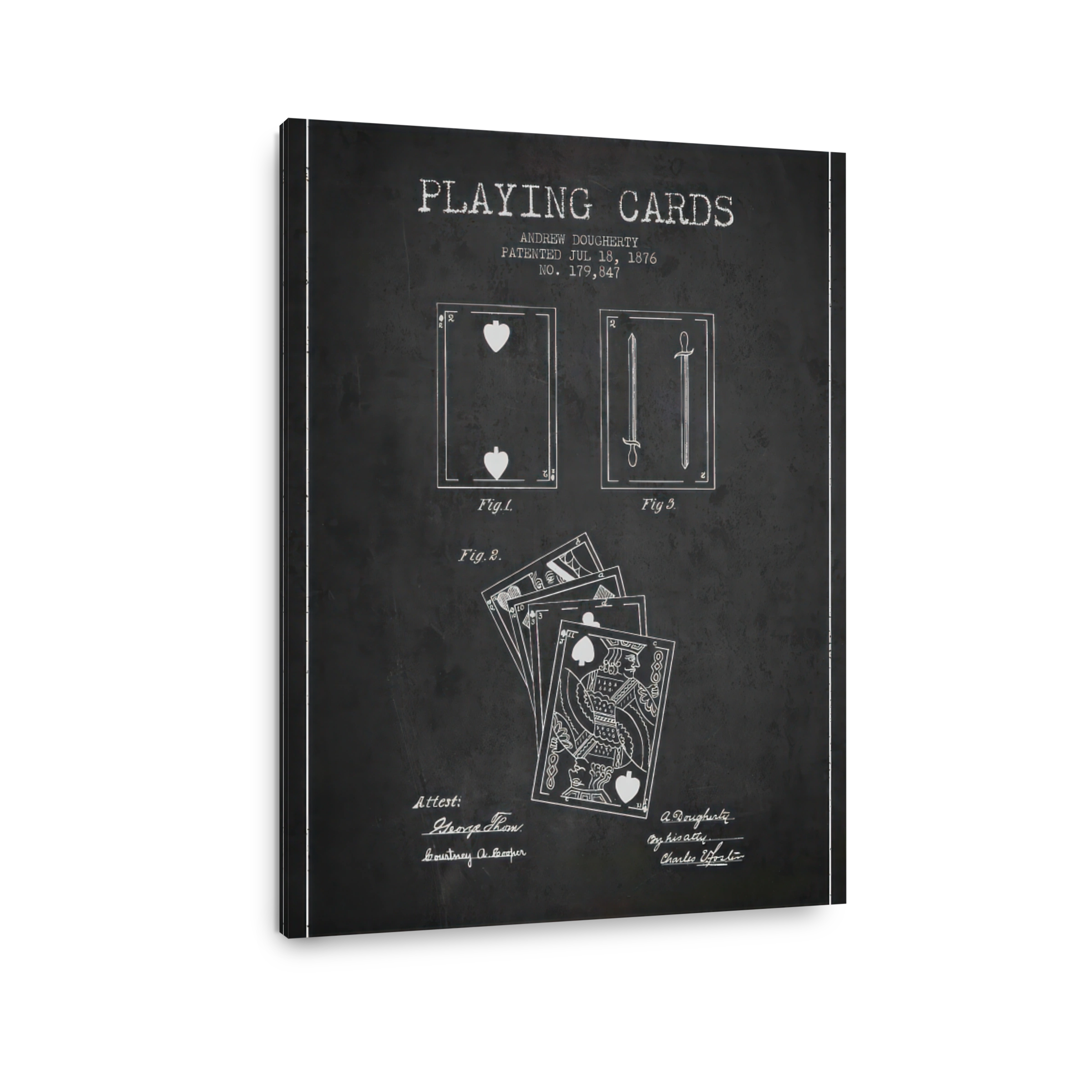 Playing Cards Patent Blueprint Art