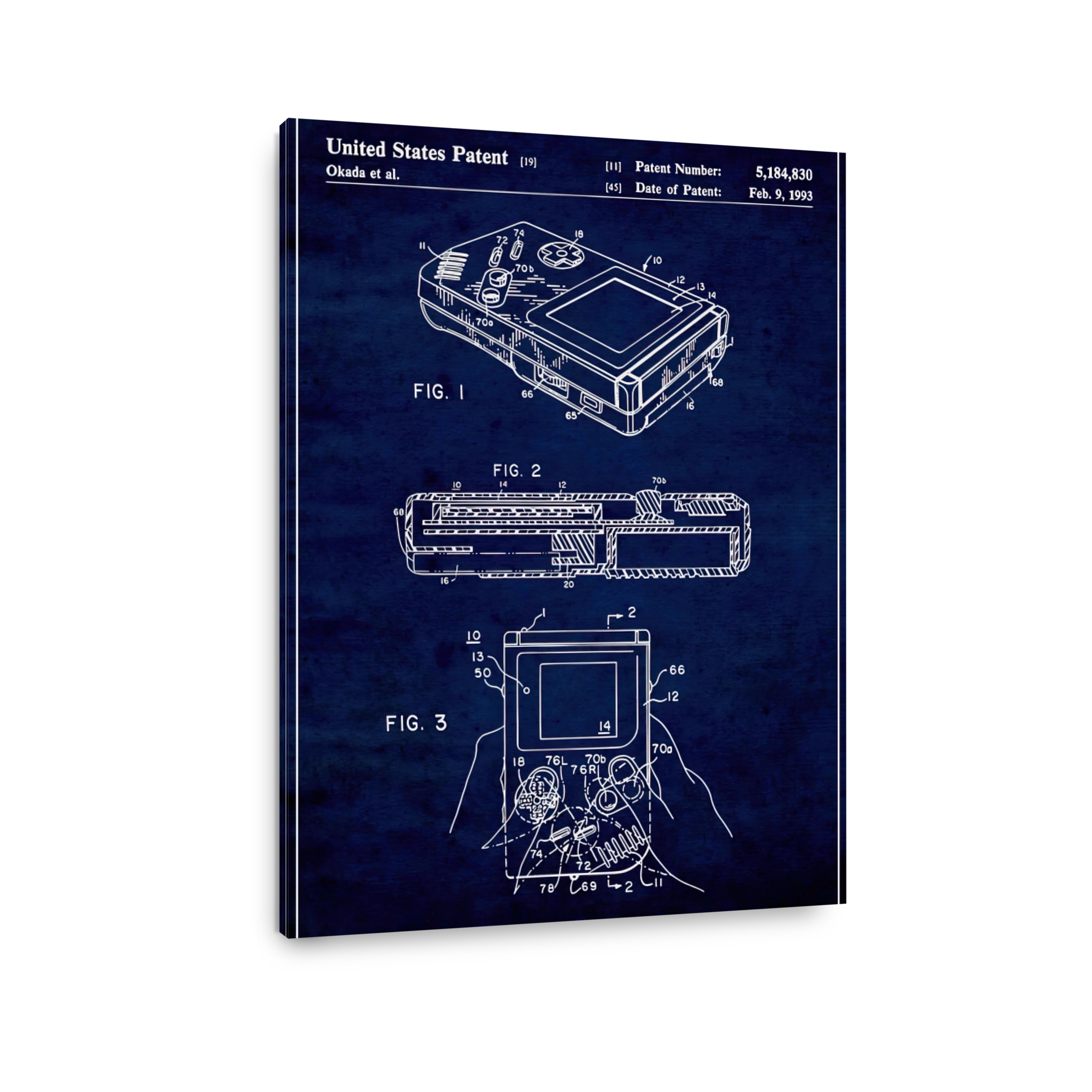 Game Console Blueprint Patent Art