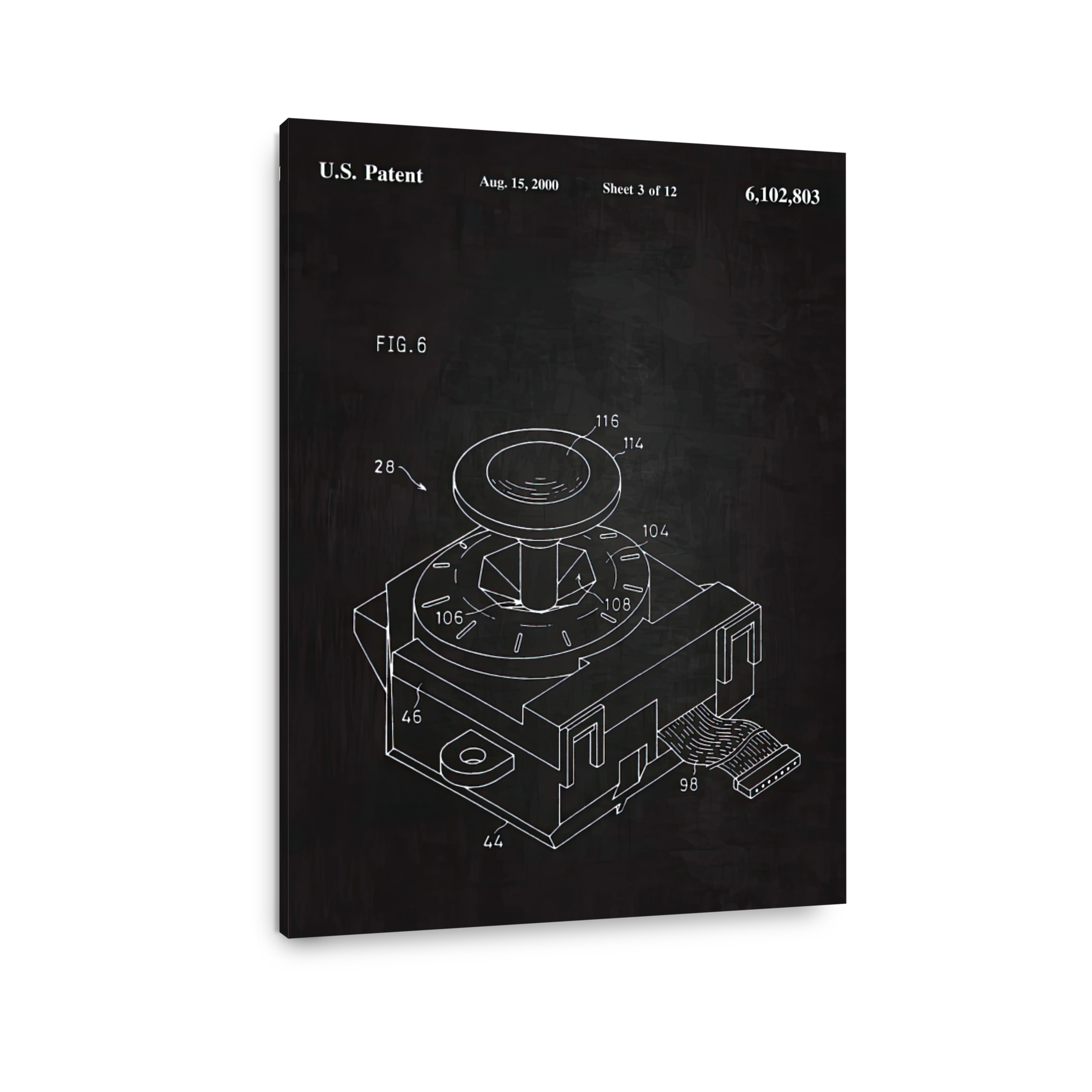 Technical Joystick Mechanism Blueprint