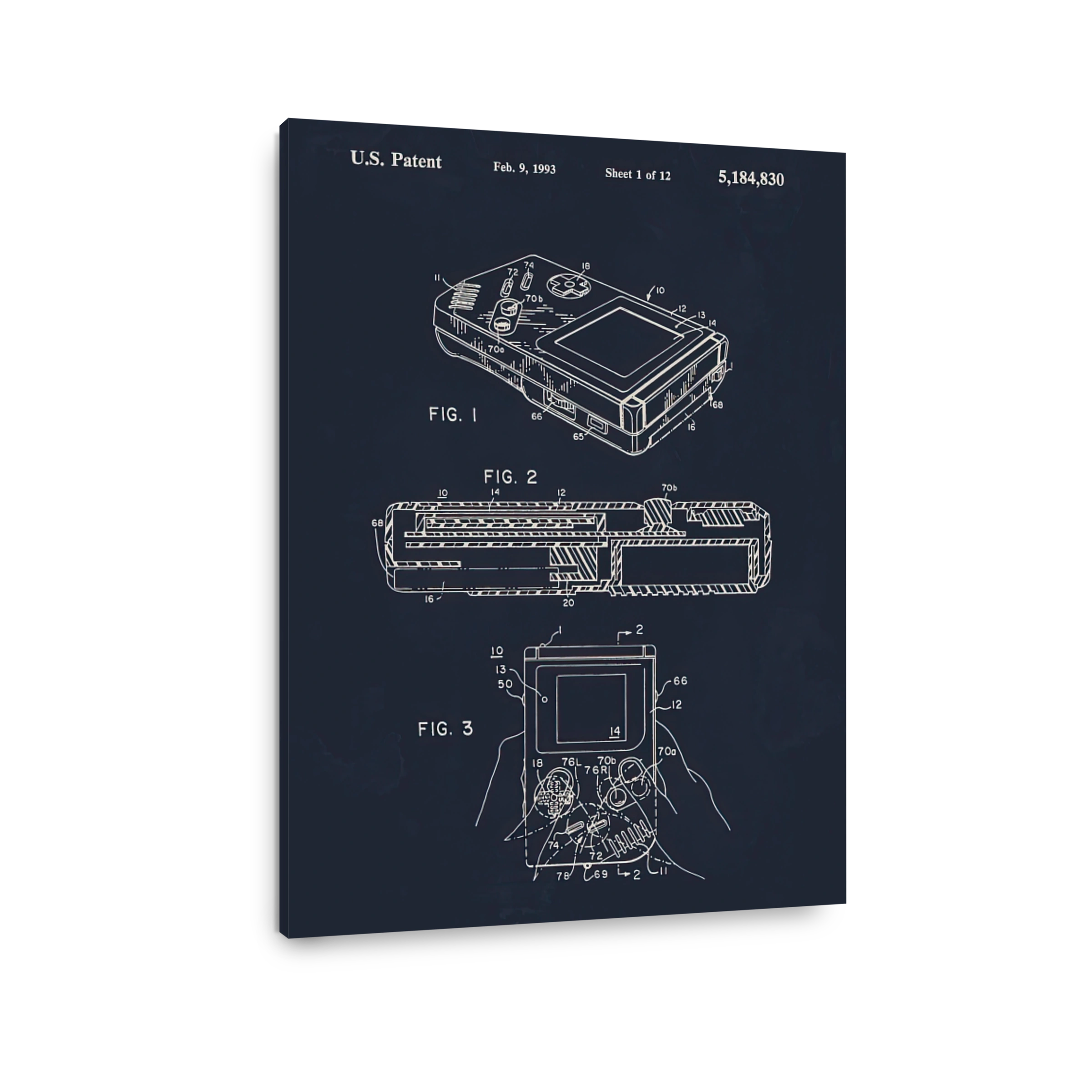 Game Boy Patent Drawing