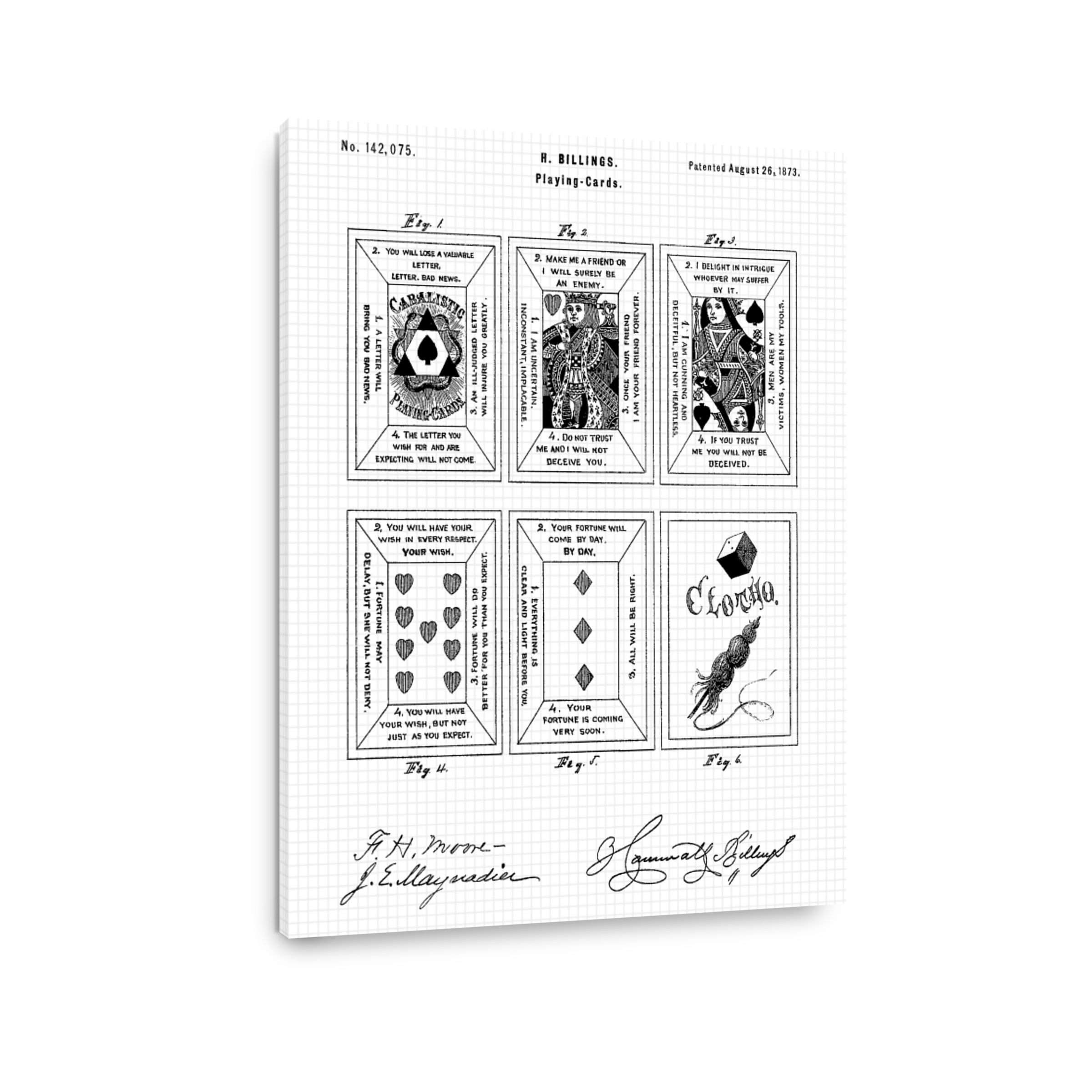 H. Billings Playing Cards Blueprint