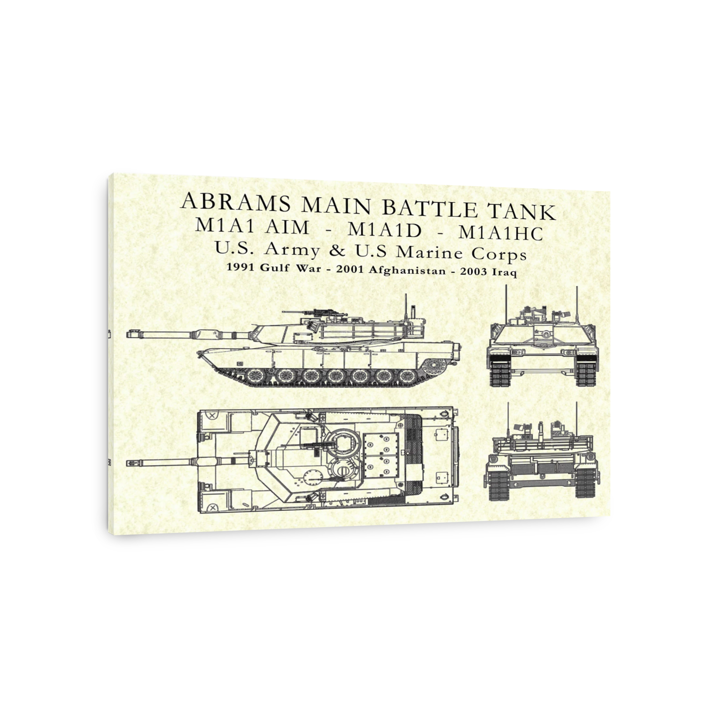 Abrams Main Battle Tank Blueprint