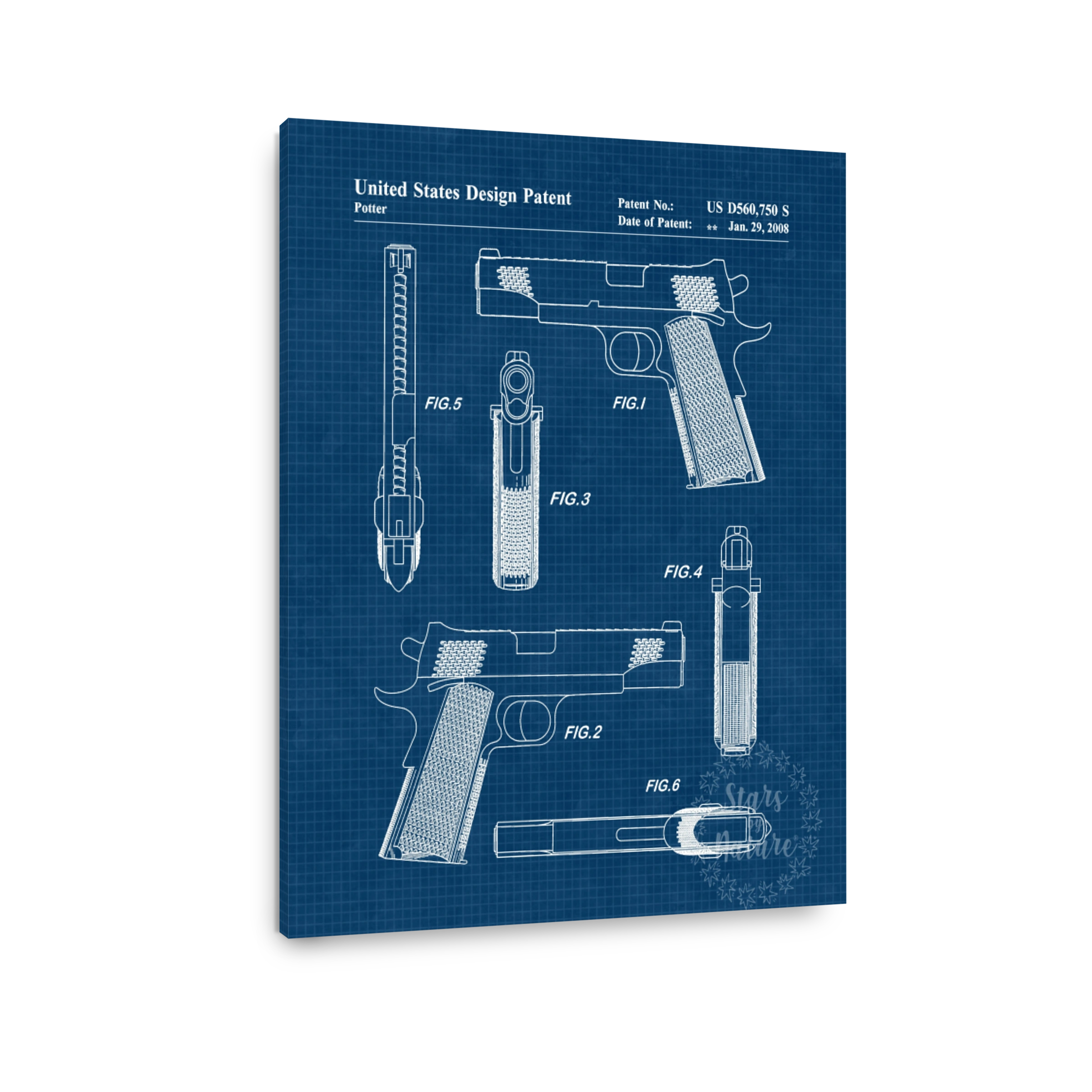 Gun Blueprint Patent Art