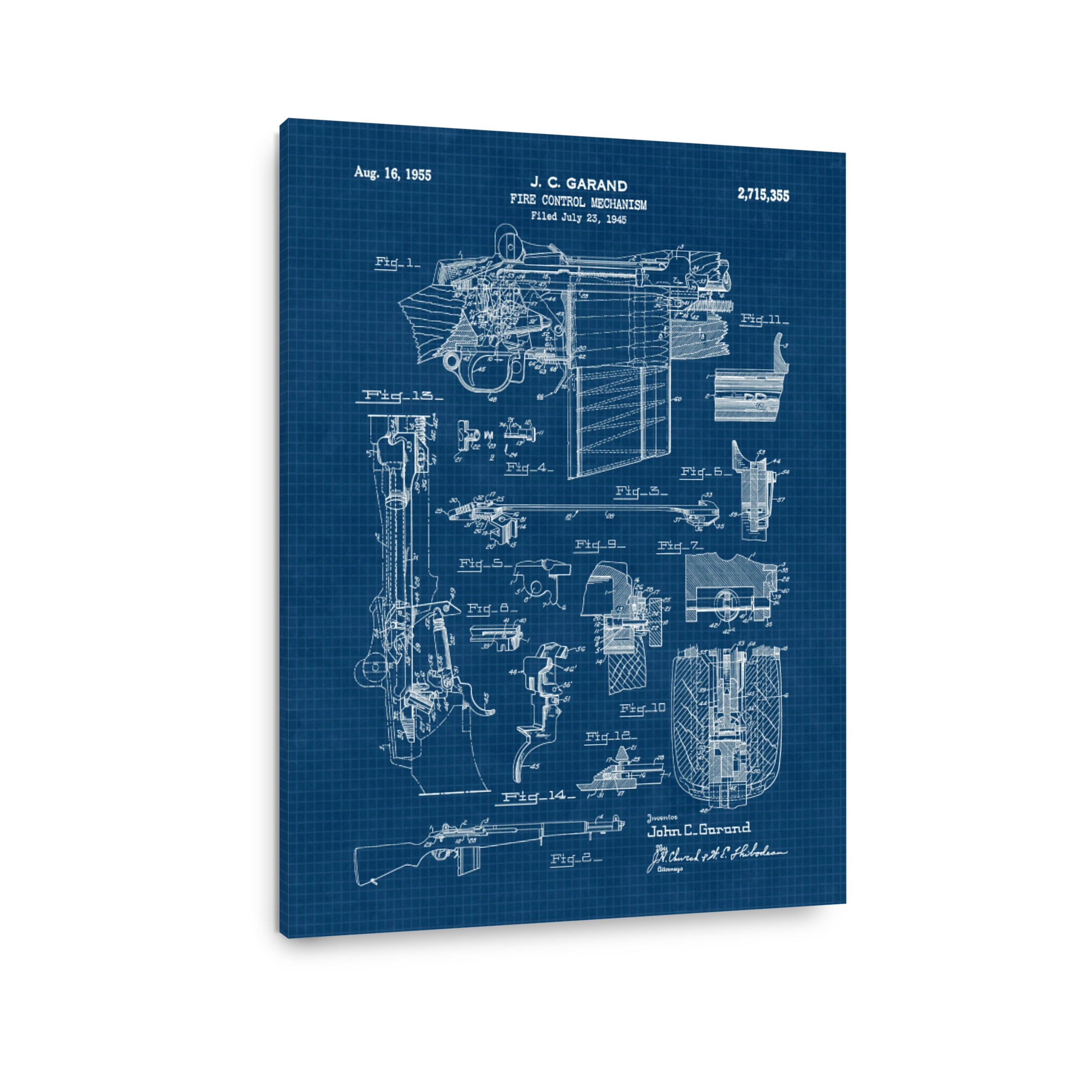 Garand Fire Control Mechanism Blueprint