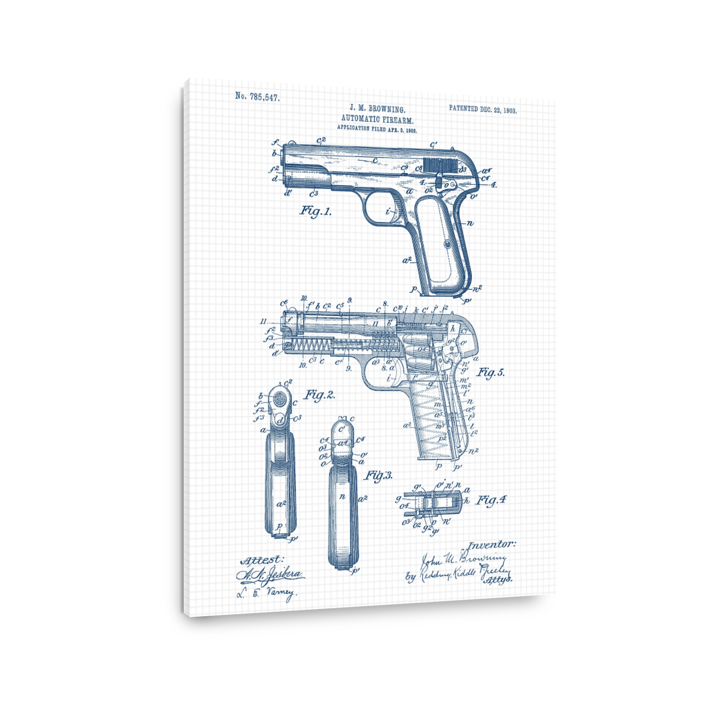 Browning Automatic Firearm Blueprint