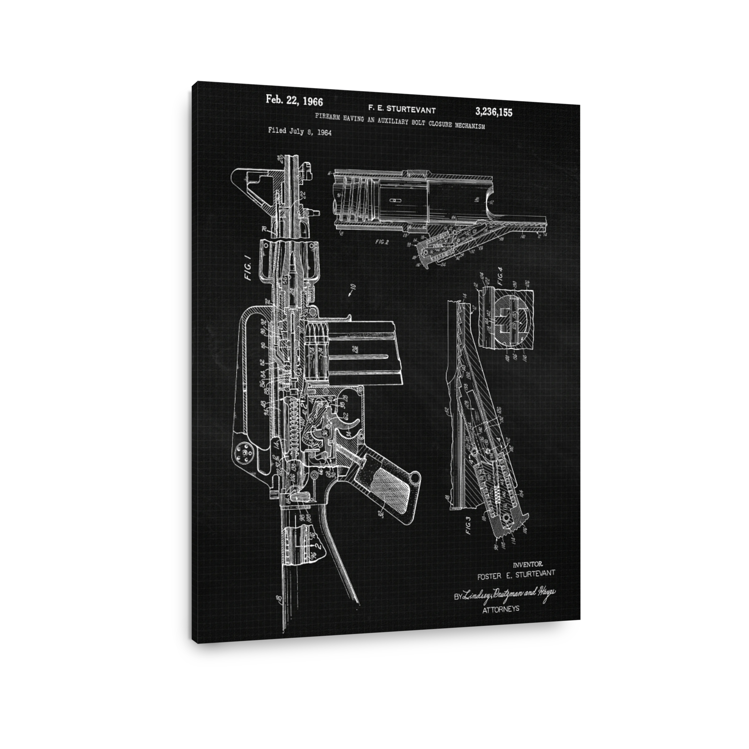 Gun Blueprint Patent Art
