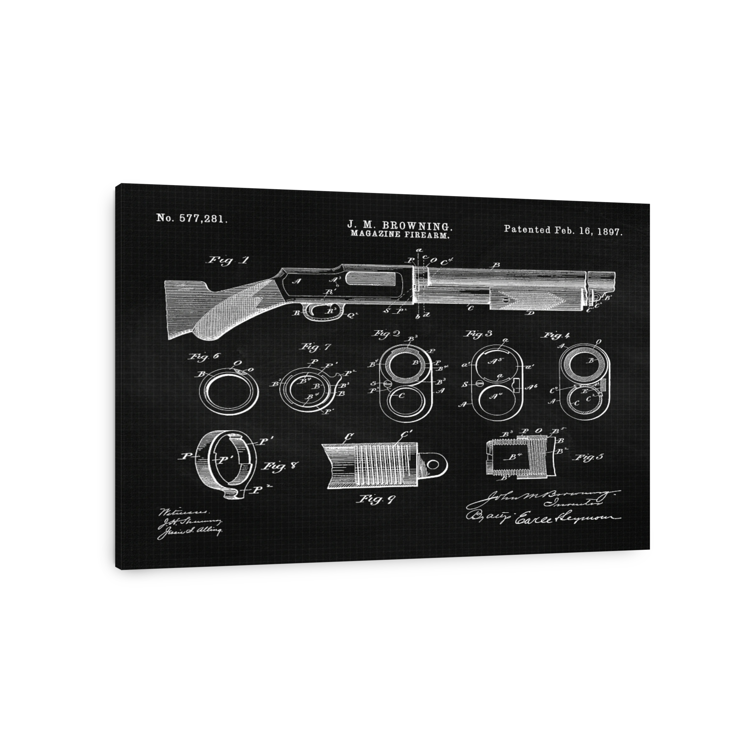J. M. Browning Gun Blueprint