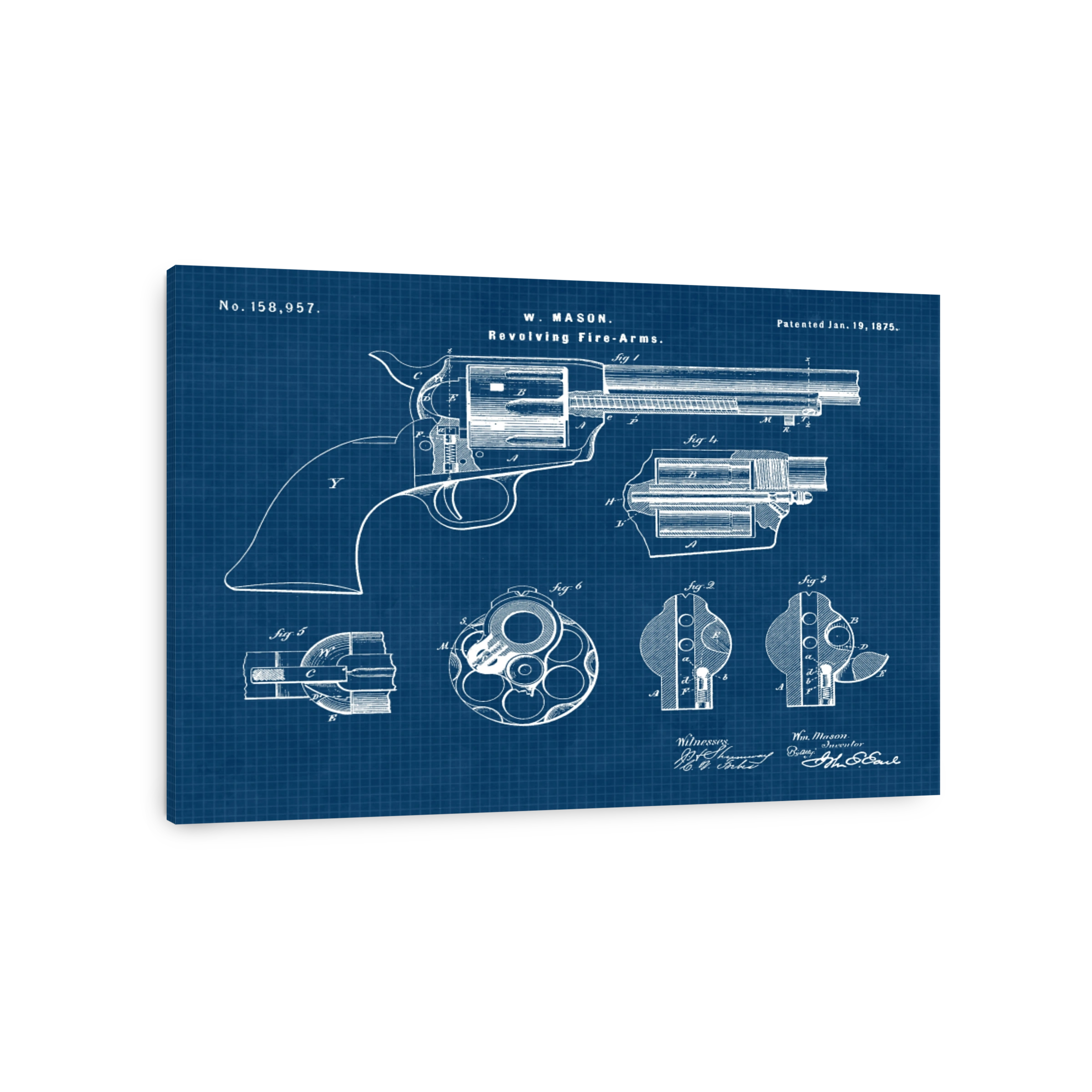 Revolver Fire-Arms Blueprint