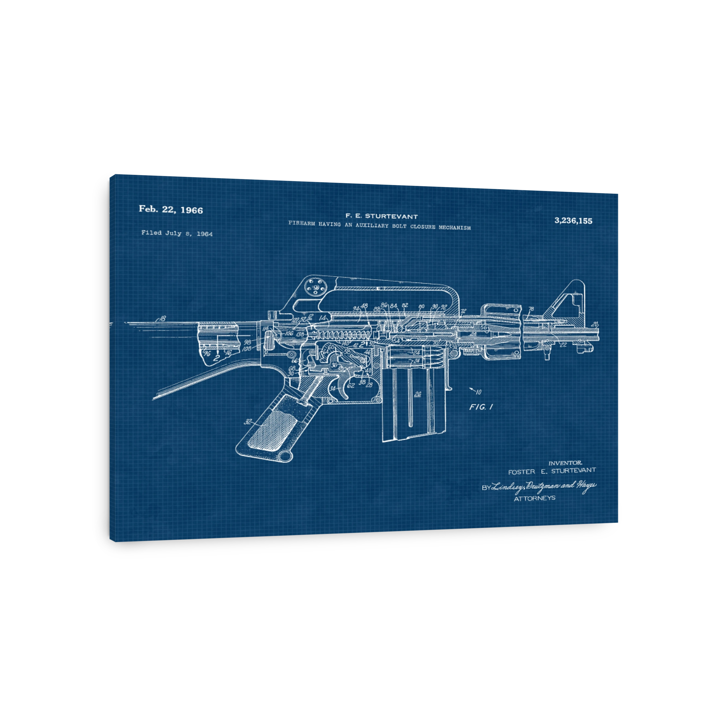 Gun Blueprint Patent Art