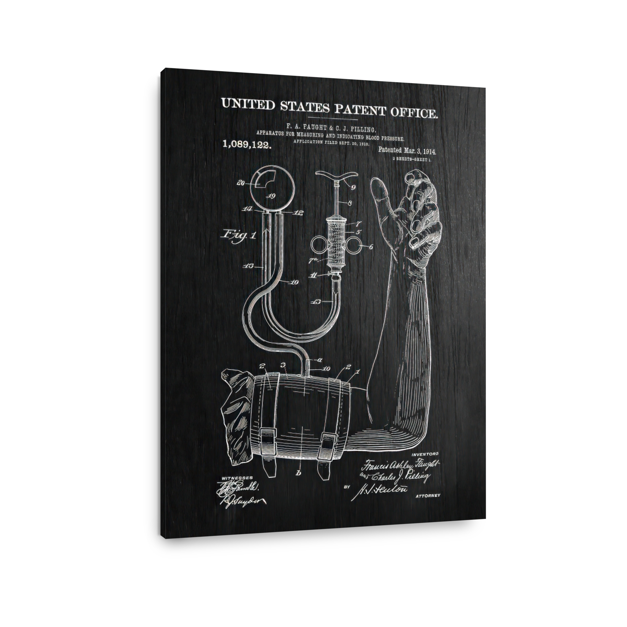 Vintage Blood Pressure Apparatus Patent