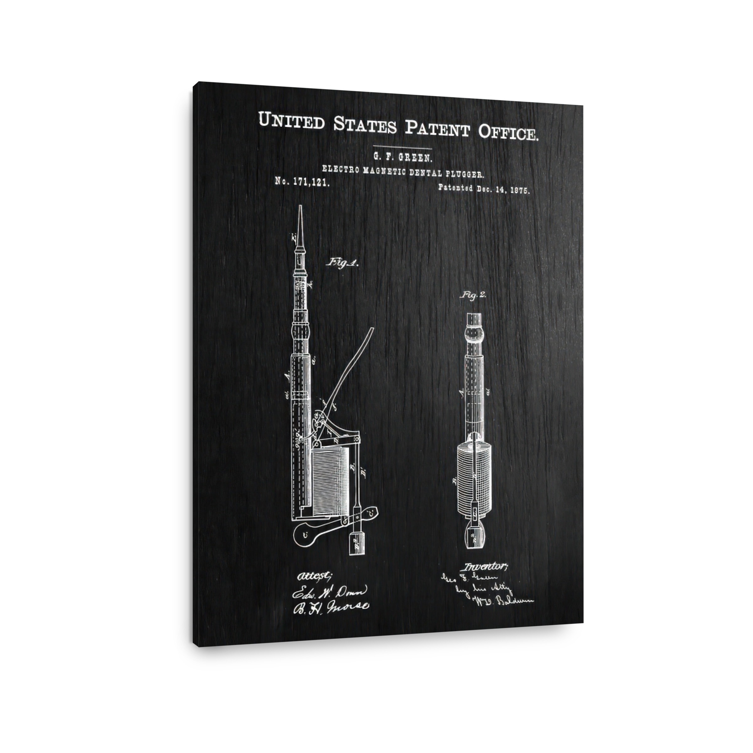 Vintage Dental Plugger Patent Blueprint