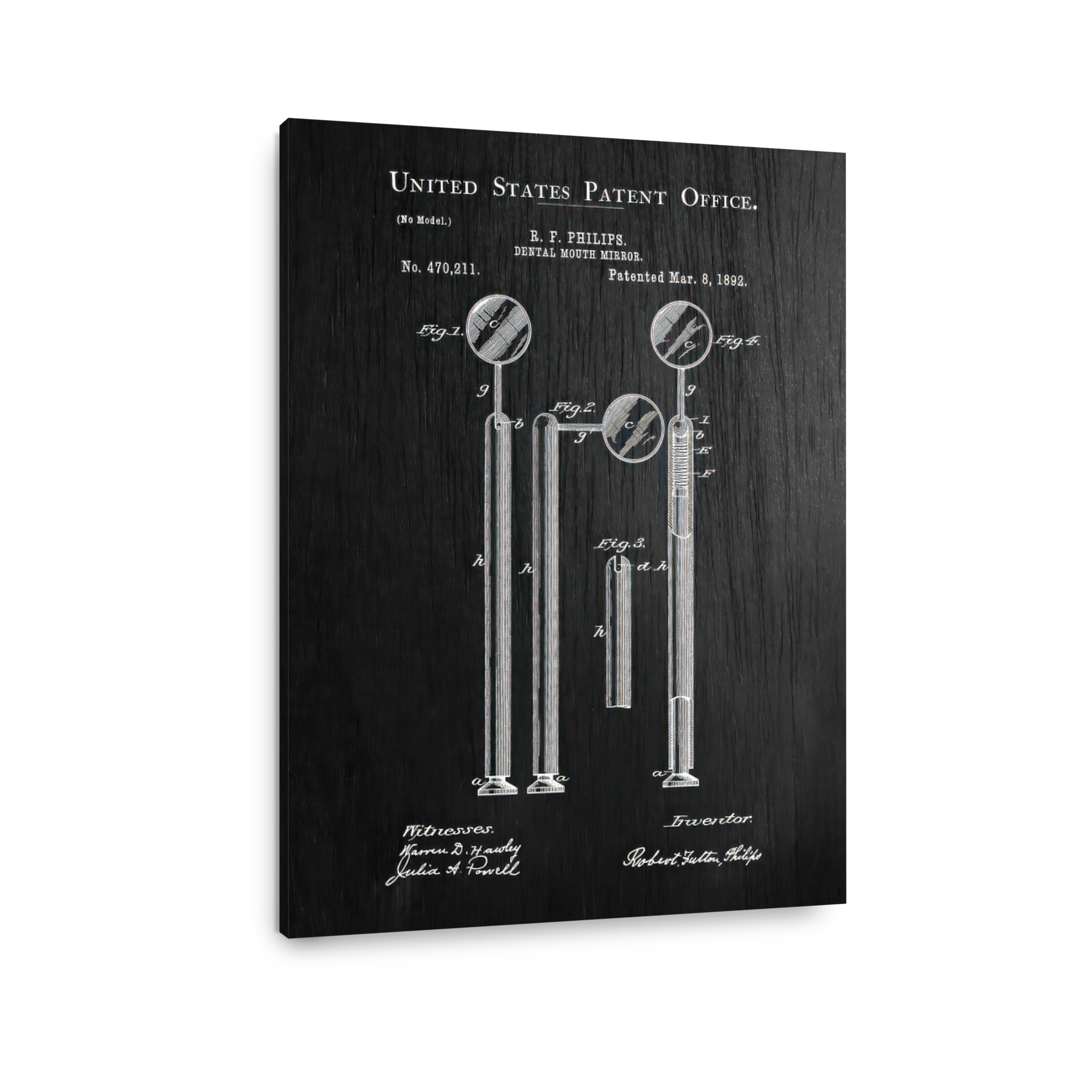 Vintage Dental Mouth Mirror Patent Art