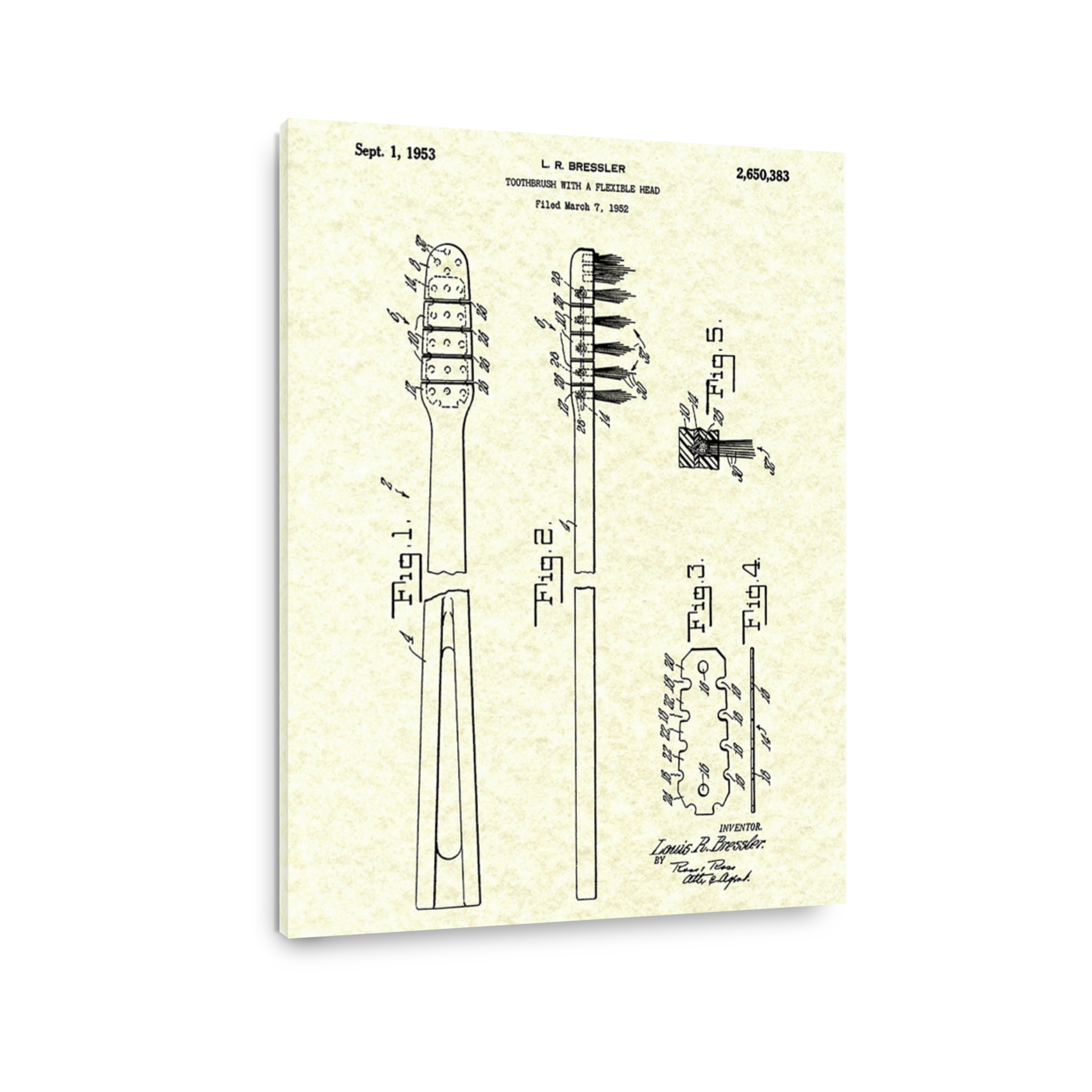 Vintage Toothbrush Patent Art