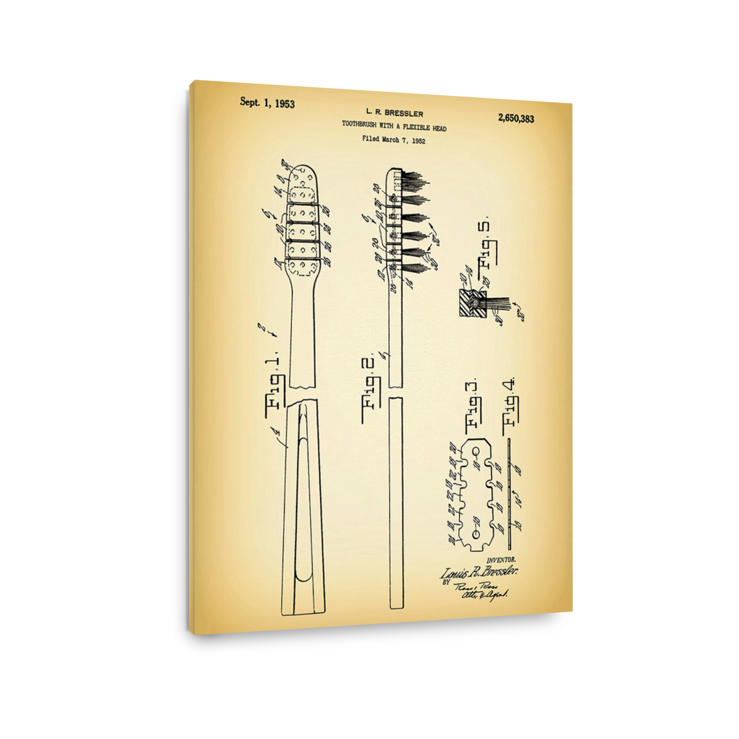 Vintage Toothbrush Patent Art