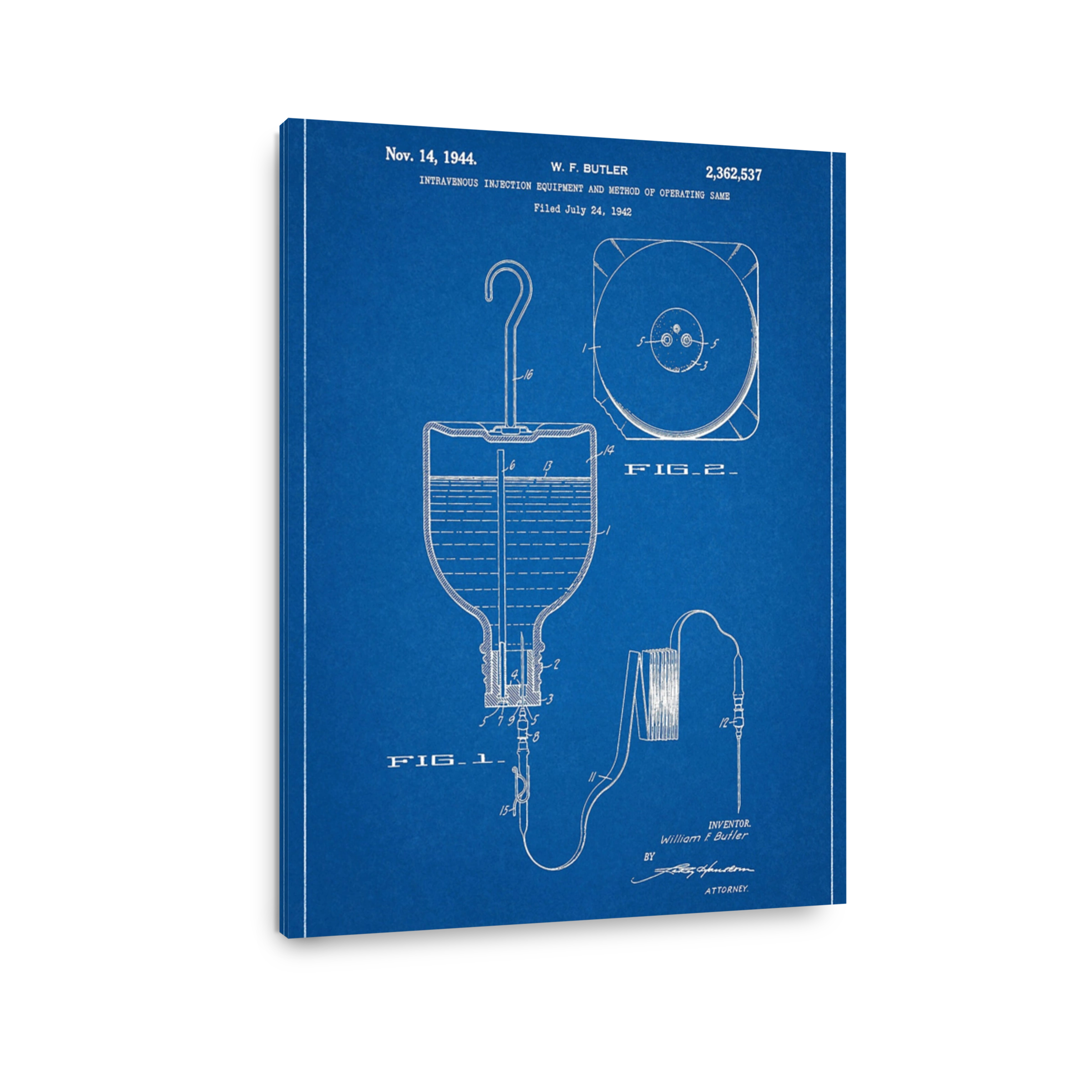 Medical Injection Equipment Blueprint Art