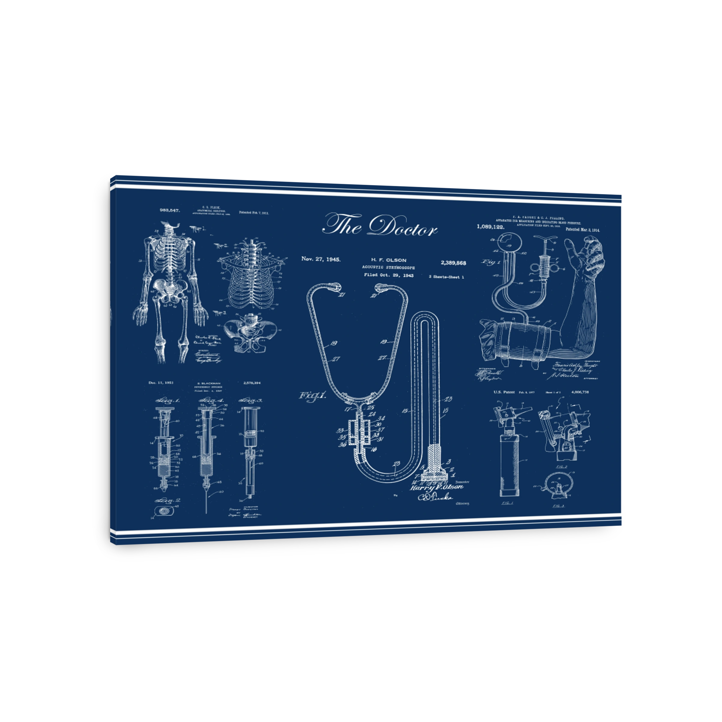 Vintage Medical Patent Blueprints