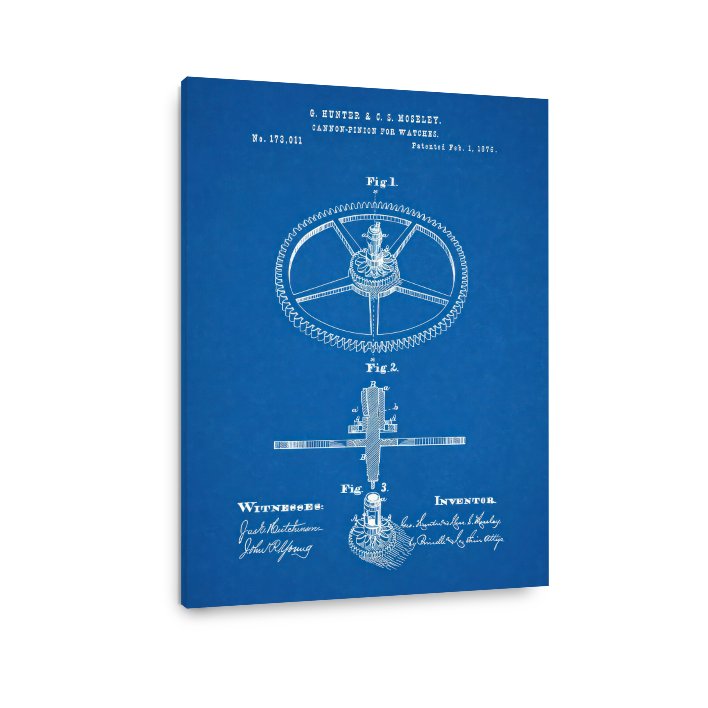 Vintage Watch Mechanism Blueprint