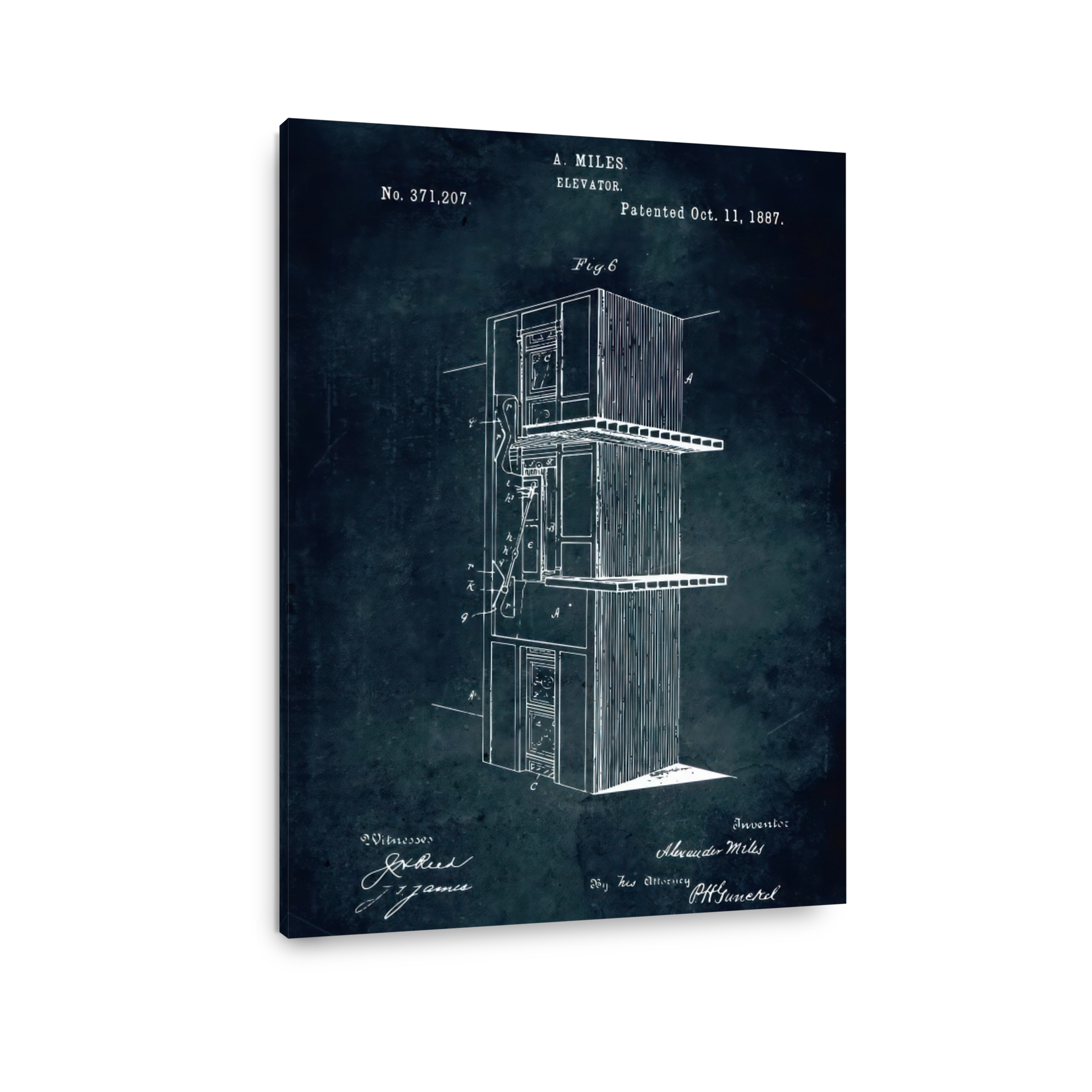Elevator Patent Blueprint