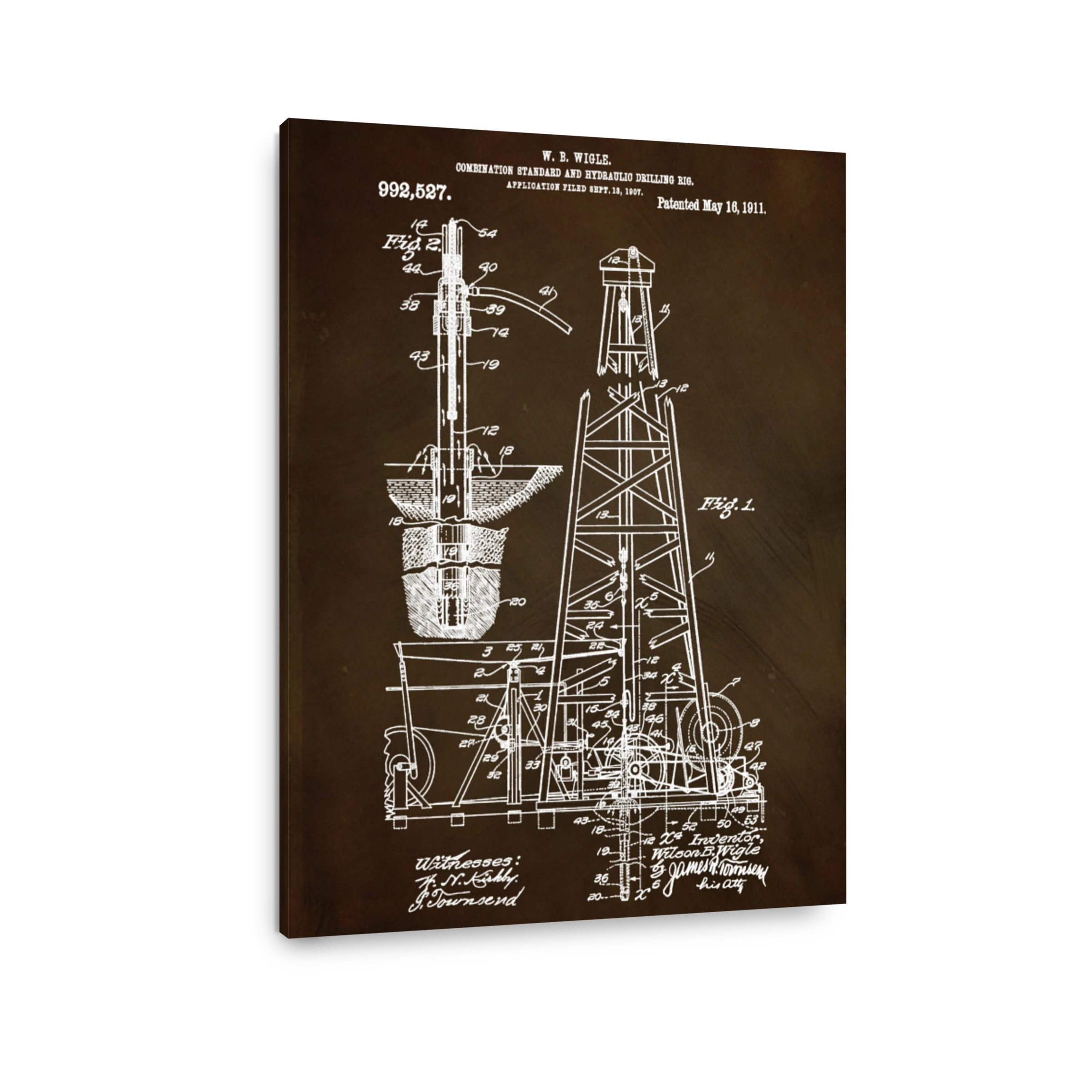 Vintage Drilling Rig Patent Art