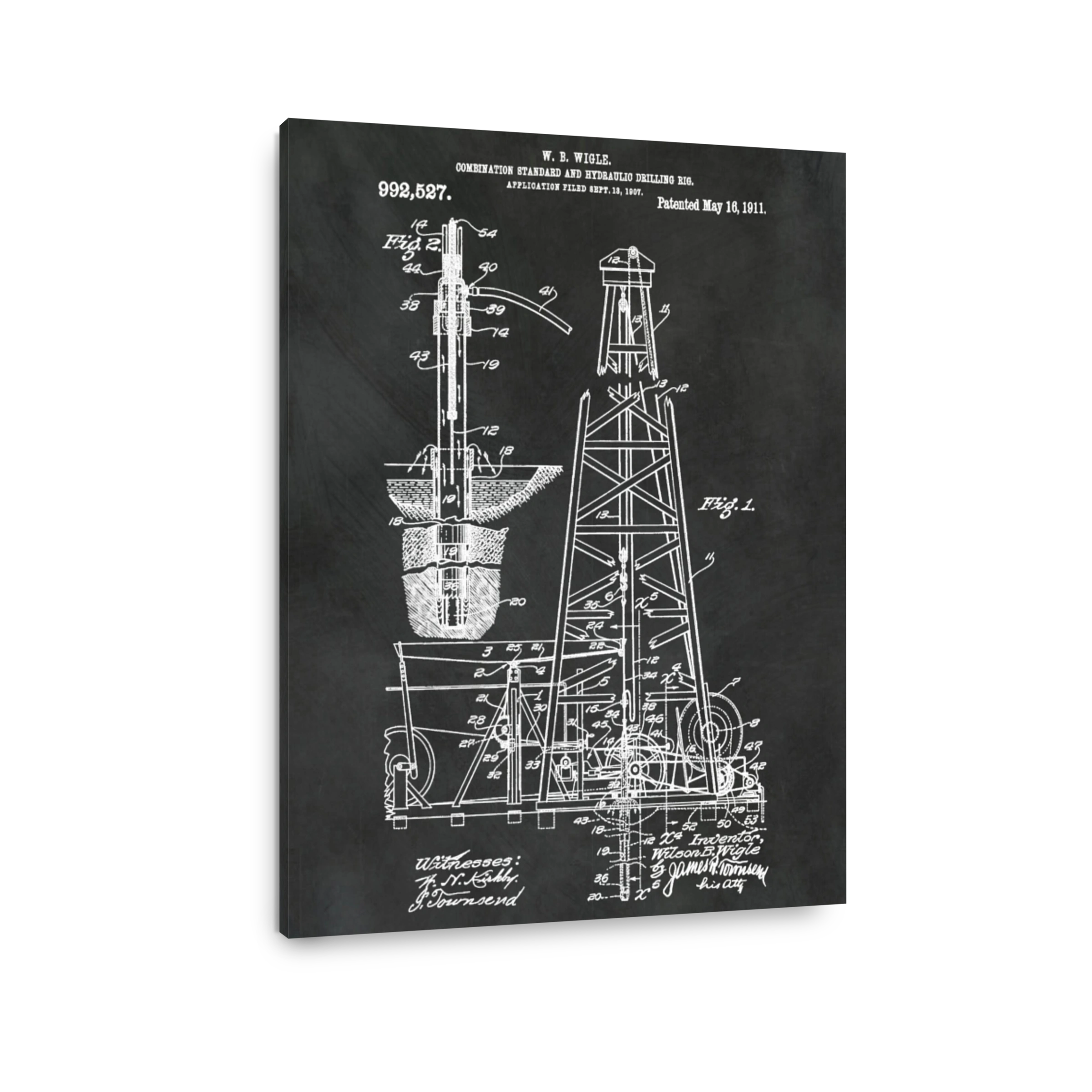 W. B. Wigle Drilling Rig Blueprint