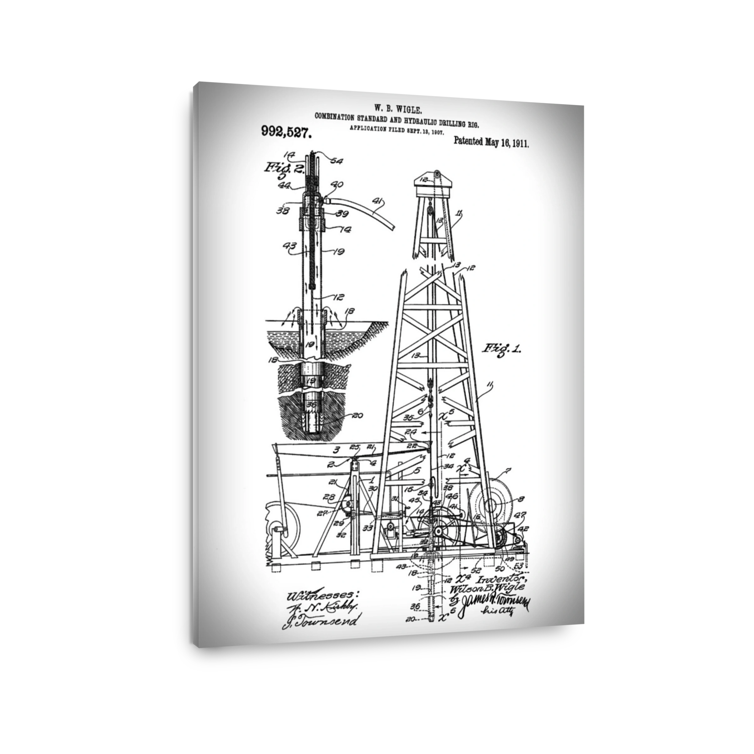 Vintage Drilling Rig Patent