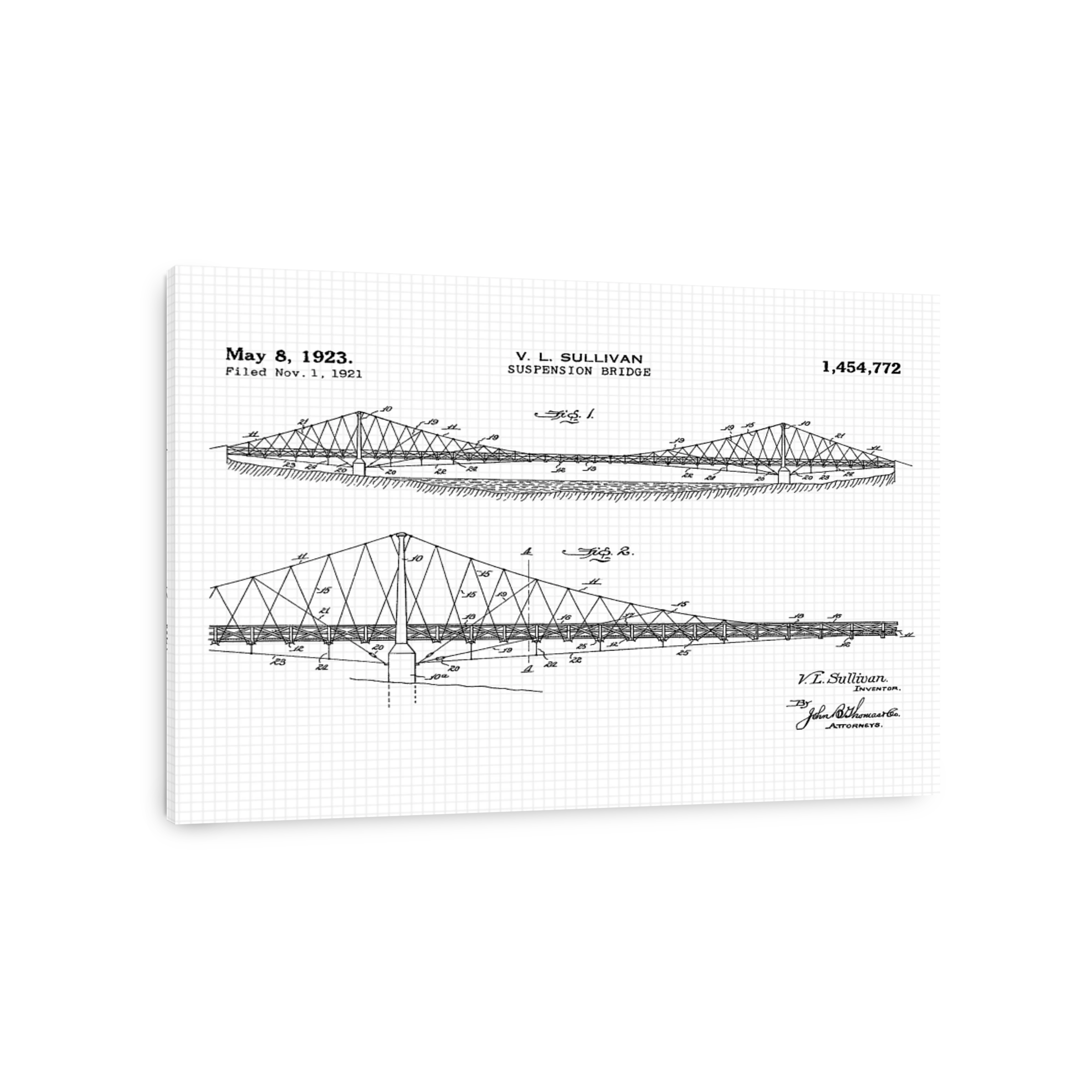 Suspension Bridge Blueprint Design