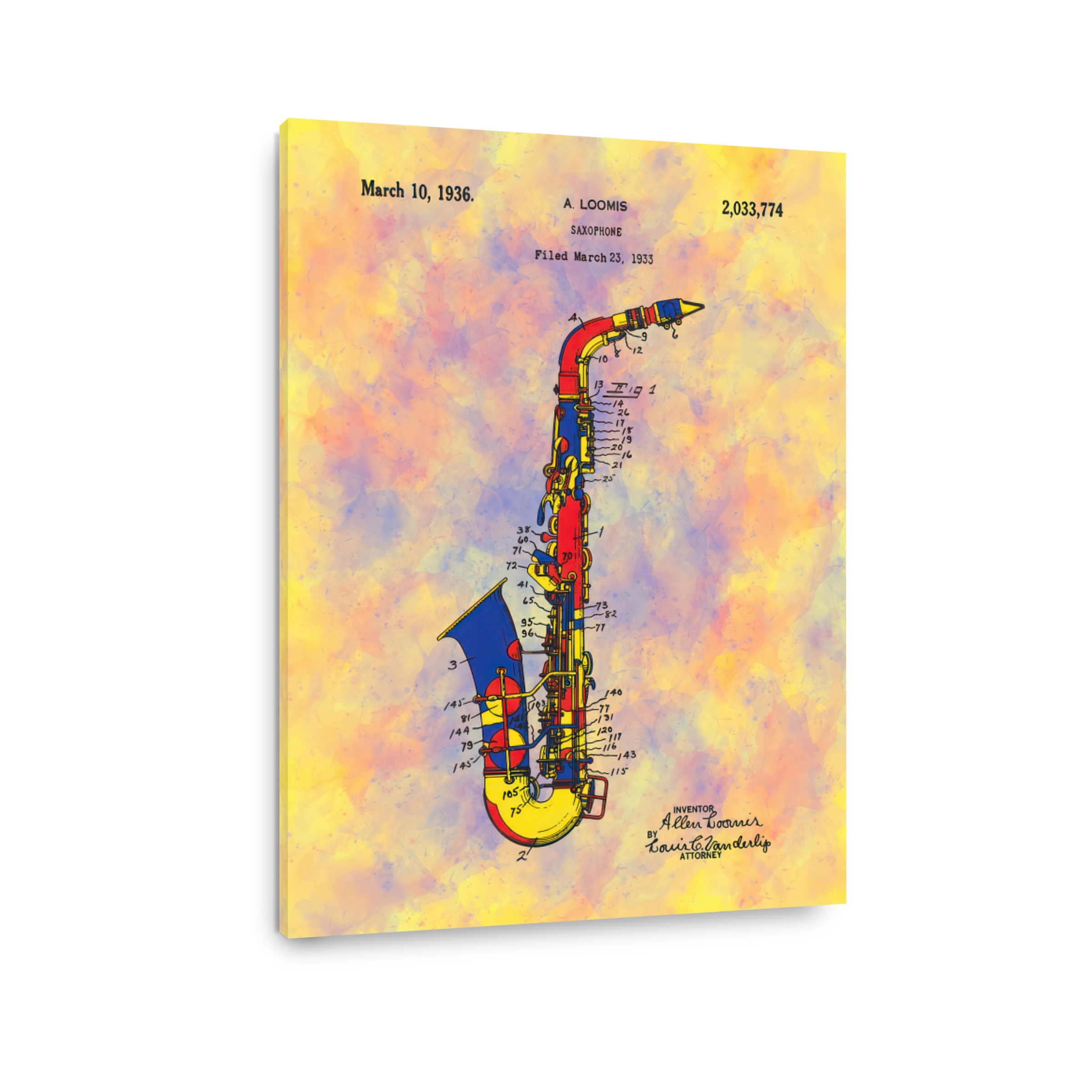 Vintage Saxophone Patent Art