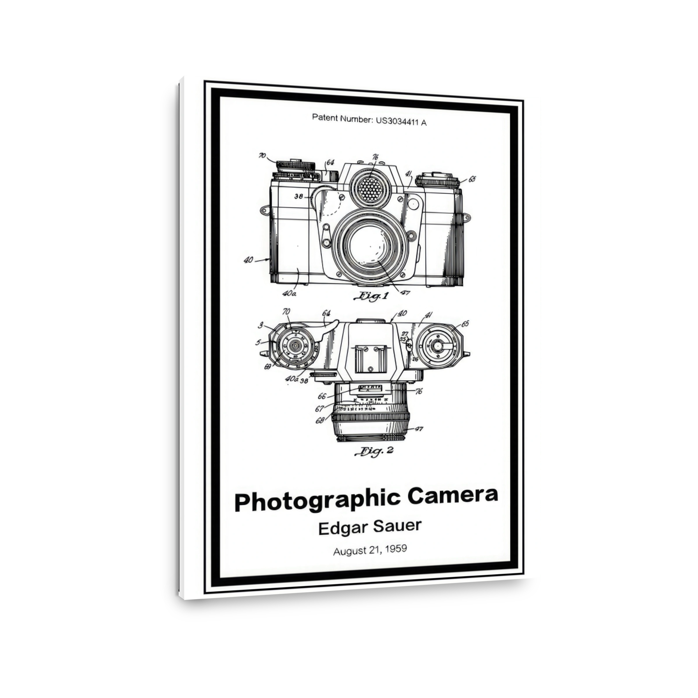 Vintage Photographic Camera Blueprint
