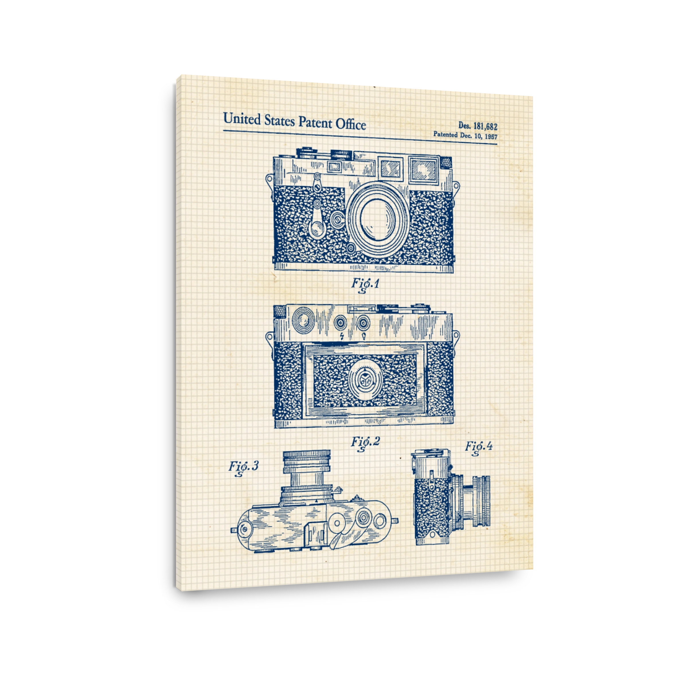 Vintage Camera Patent Blueprint