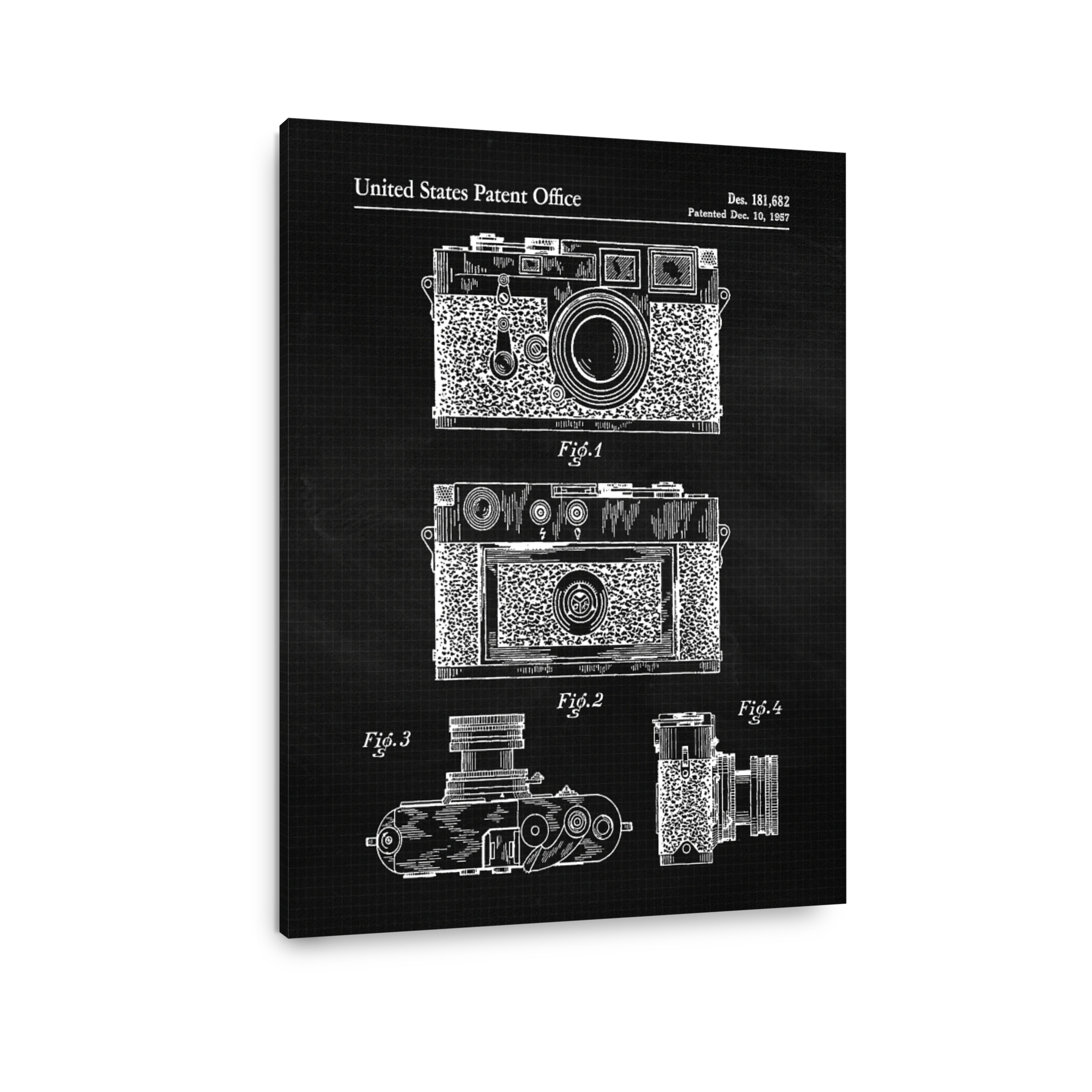 Vintage Camera Patent Blueprint