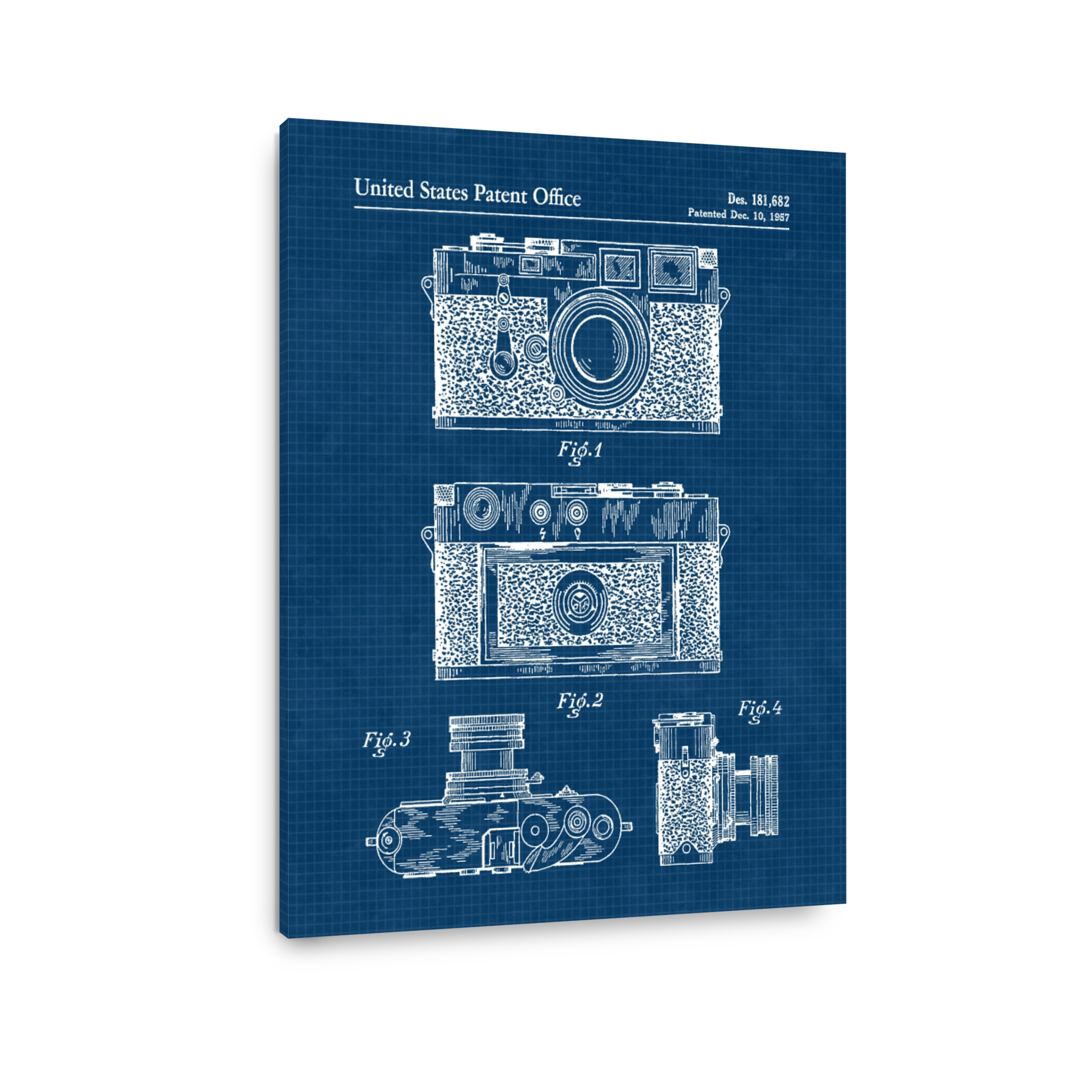 Vintage Camera Patent Blueprint