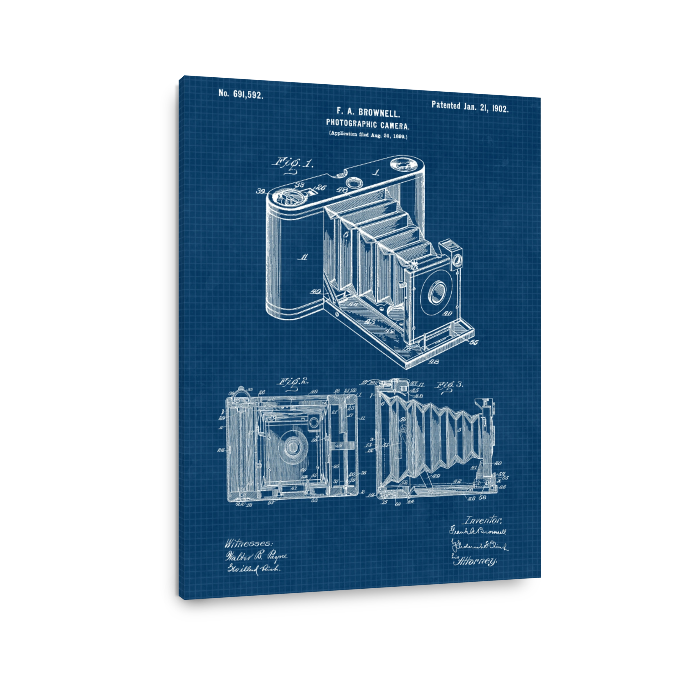 F. A. Brownell Photographic Camera Blueprint