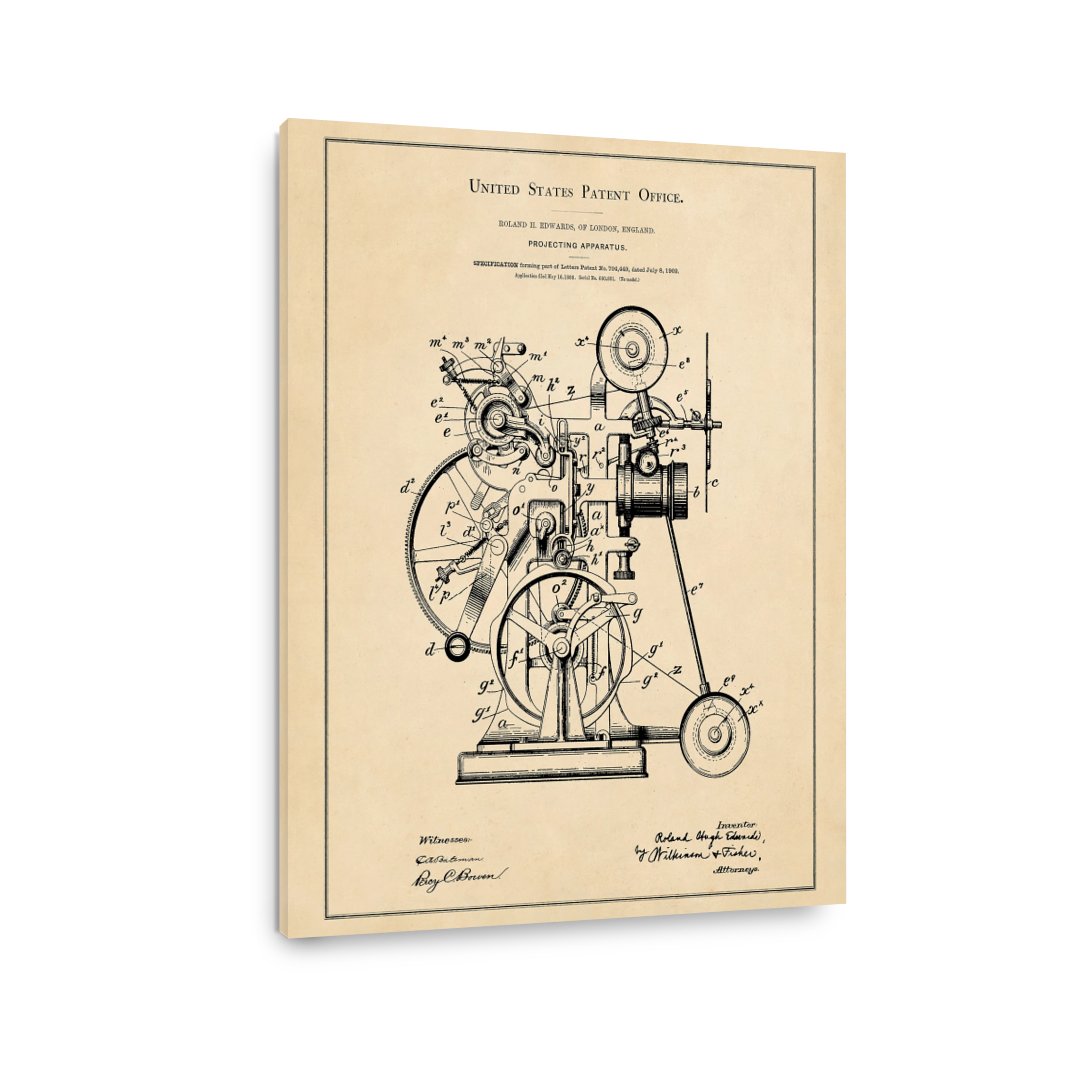 Vintage Projecting Apparatus Blueprint
