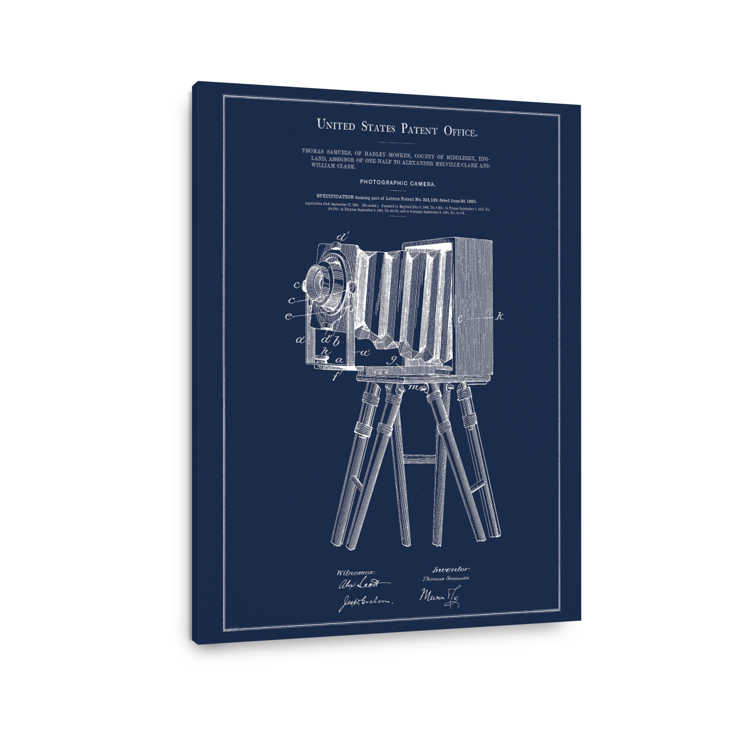 Vintage Photographic Camera Blueprint