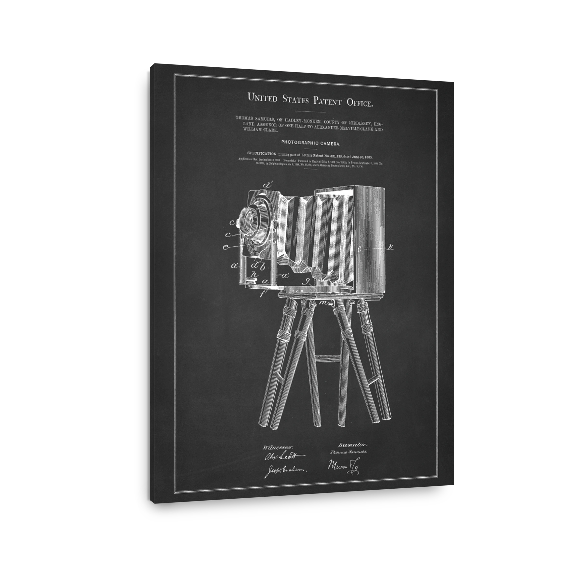 Vintage Photographic Camera Blueprint