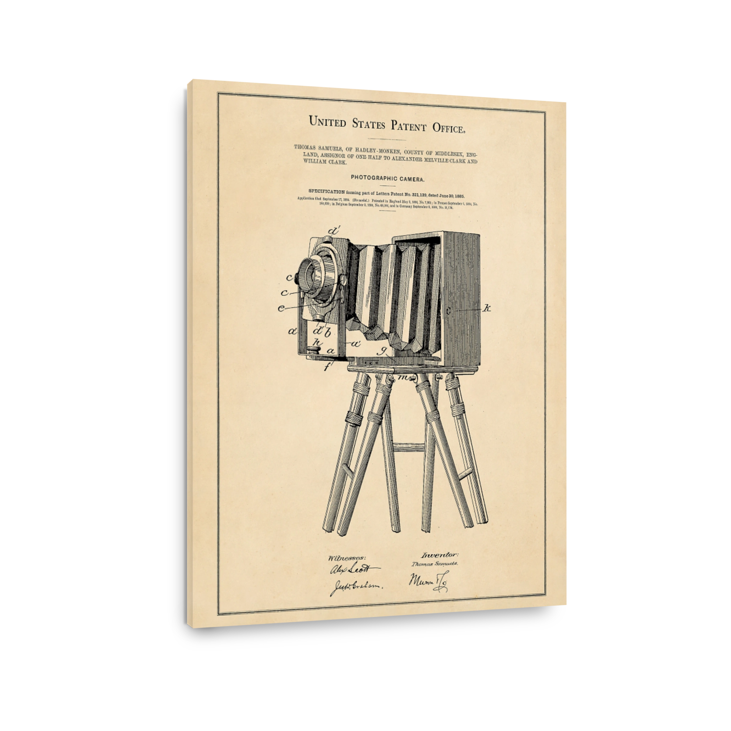 Vintage Photographic Camera Blueprint