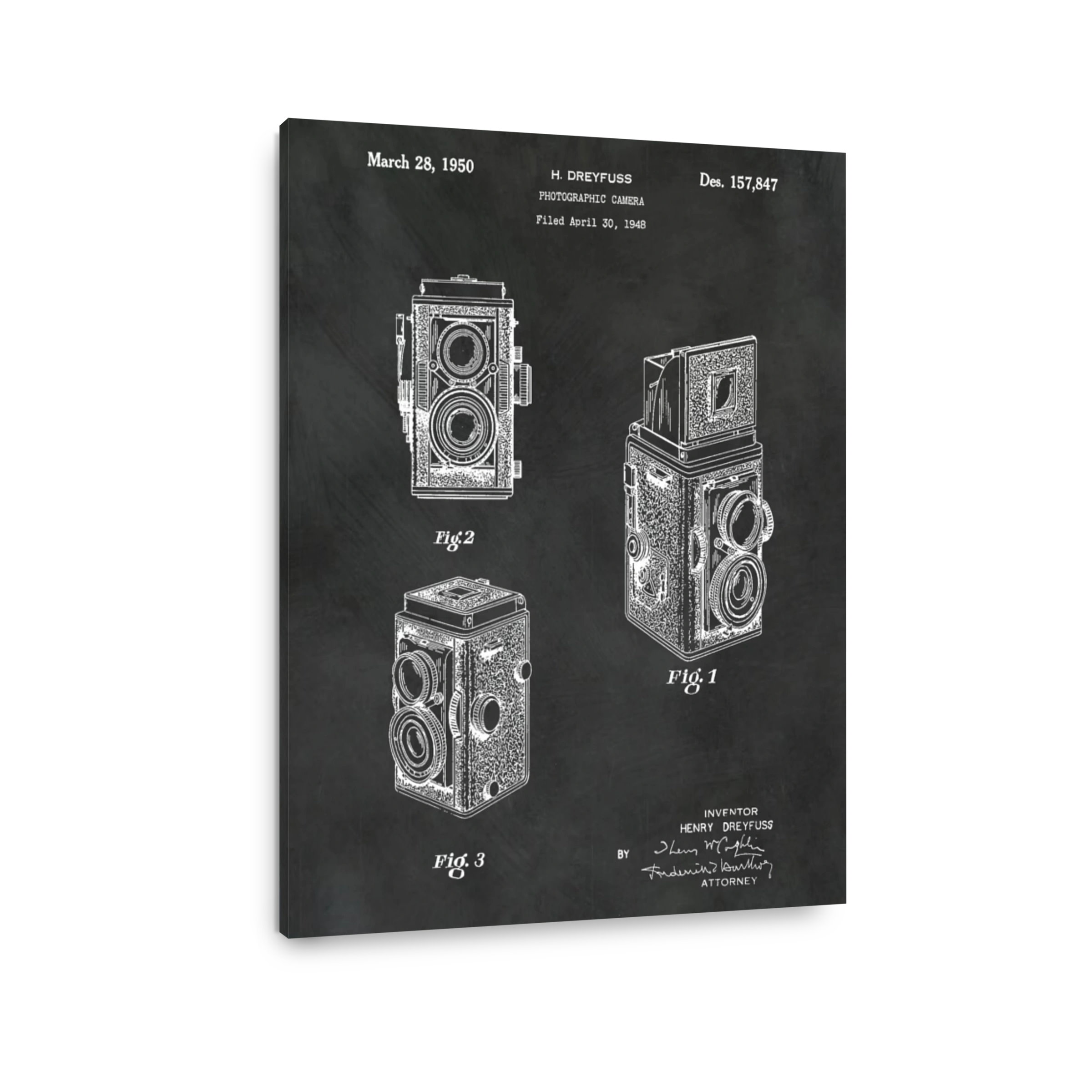 Vintage Photographic Camera Blueprint