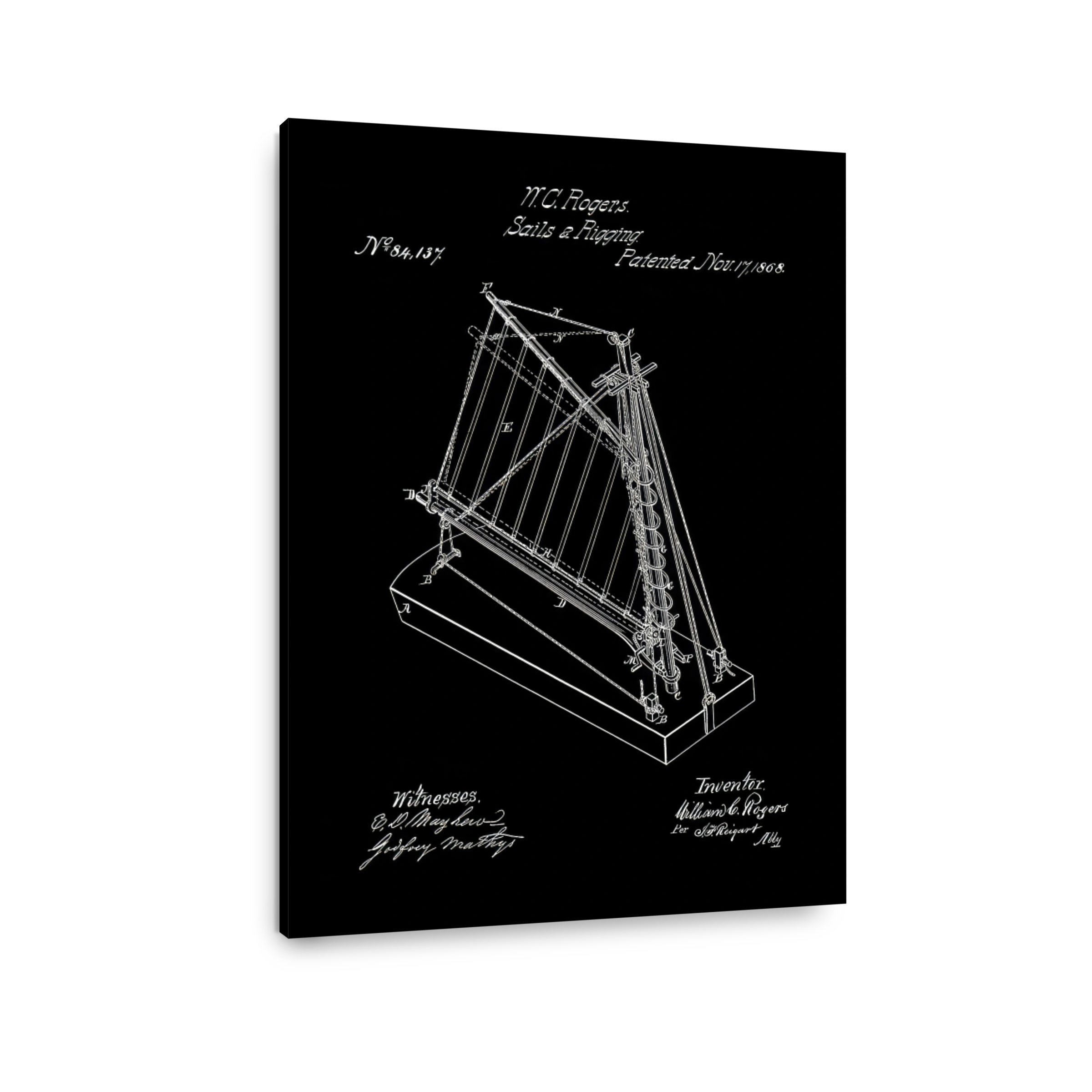 William C. Rogers Sails and Rigging Patent