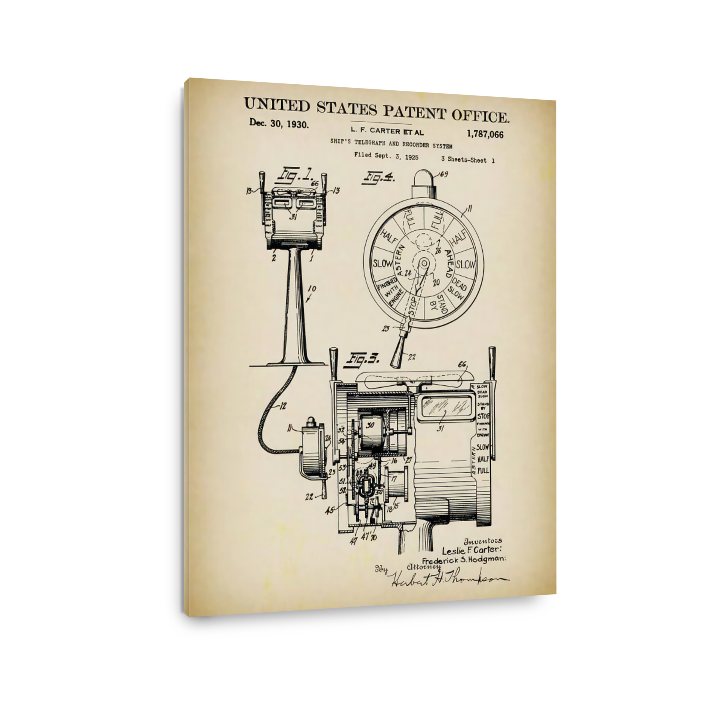 Ship's Telegraph and Recorder System Blueprint