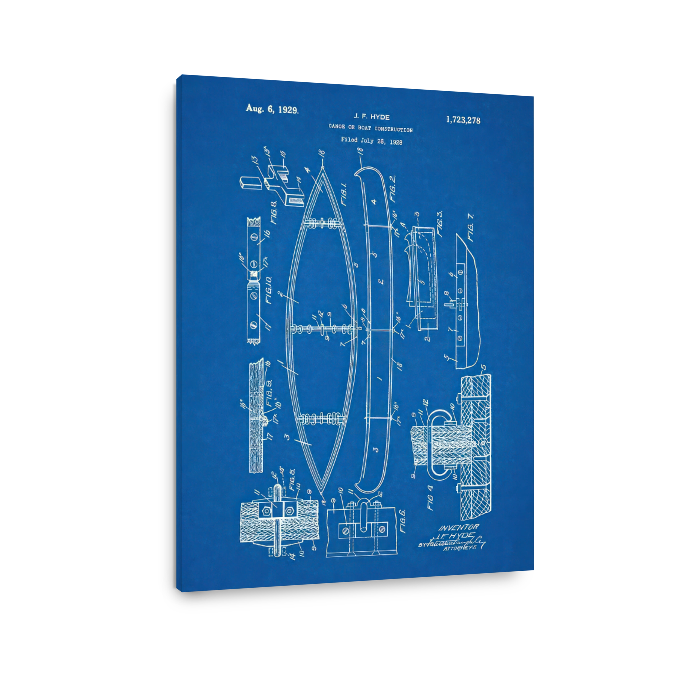 Canoe or Boat Construction Blueprint
