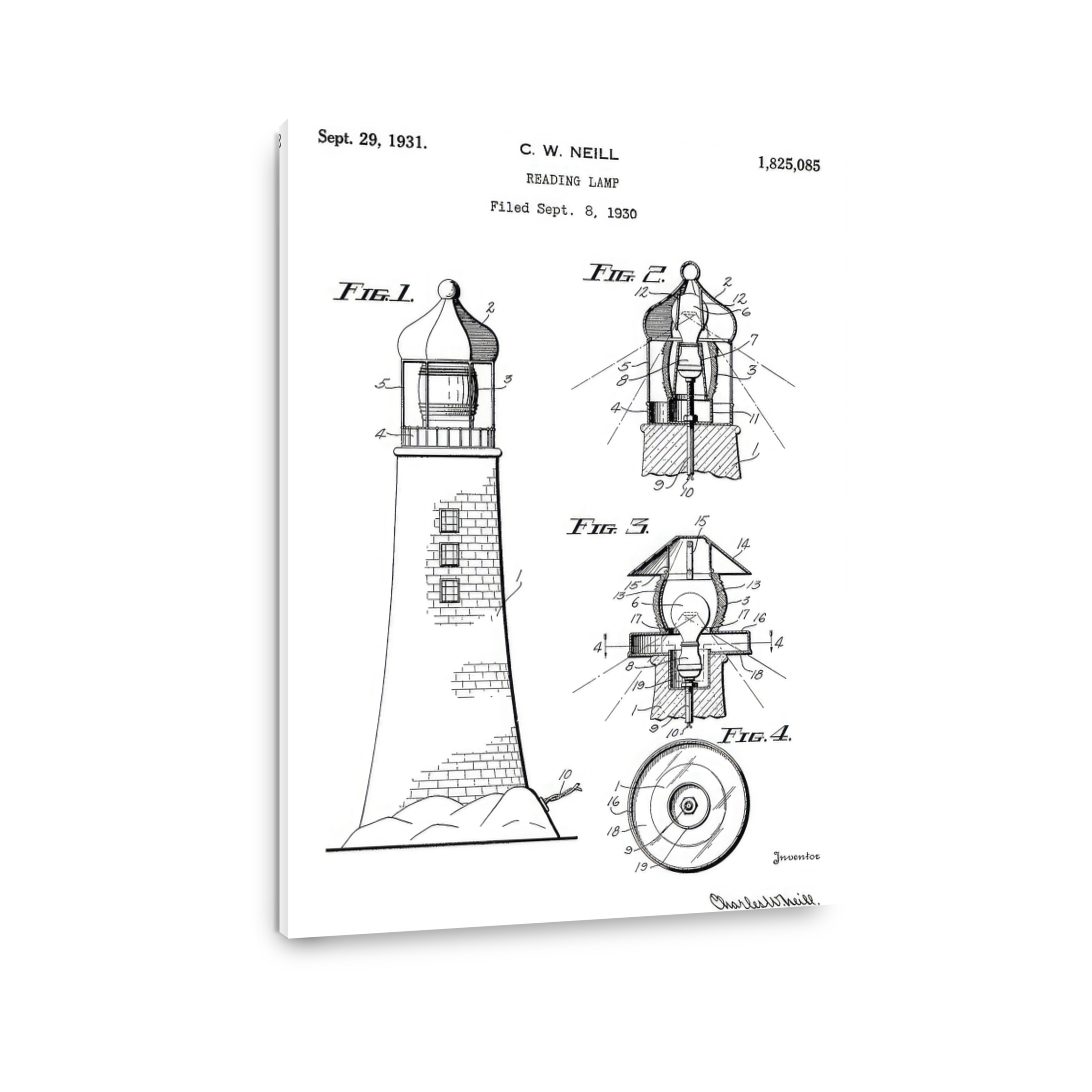 Lighthouse Reading Lamp Blueprint